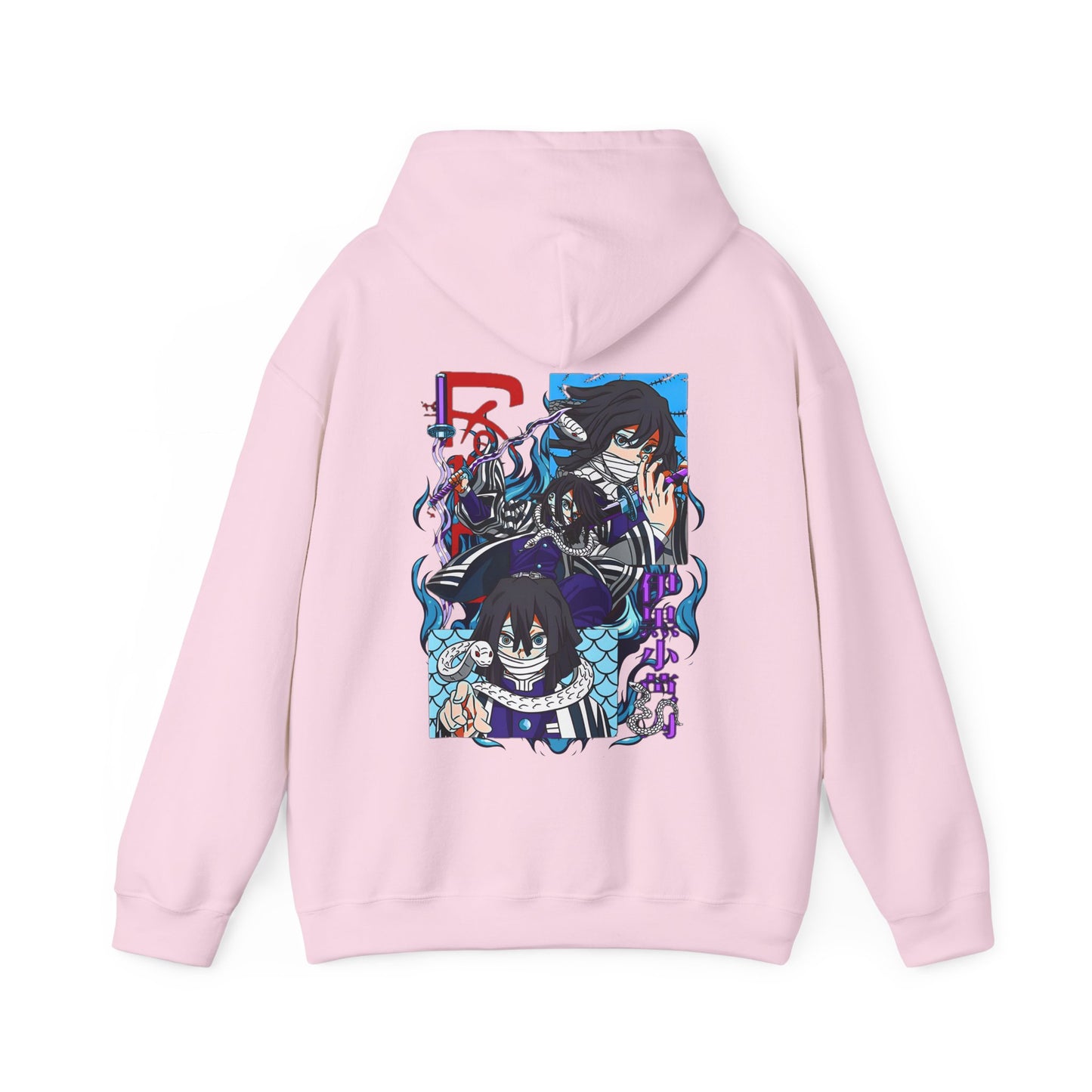 Obanai Iguro Back Print Hoodie – 100% Cotton Demon Slayer Serpent Hashira Anime Hoodie