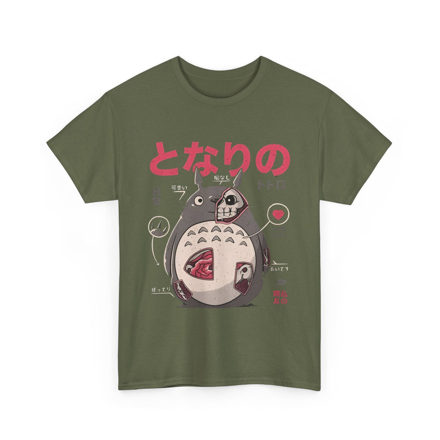 Totoro Anatomy T-Shirt – 100% Cotton Studio Ghibli Anime Tee