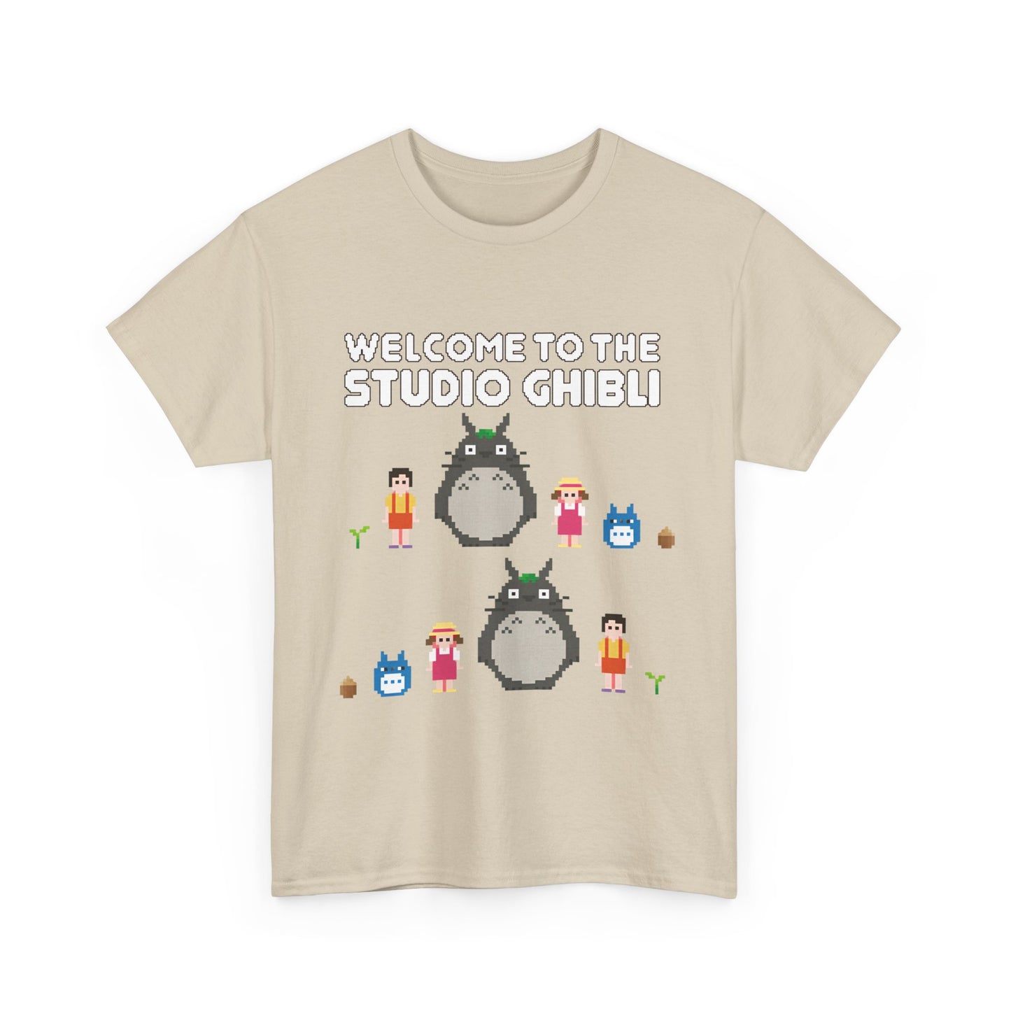 Totoro Pixel T-Shirt 100% Cotton | Studio Ghibli Anime Graphic Tee