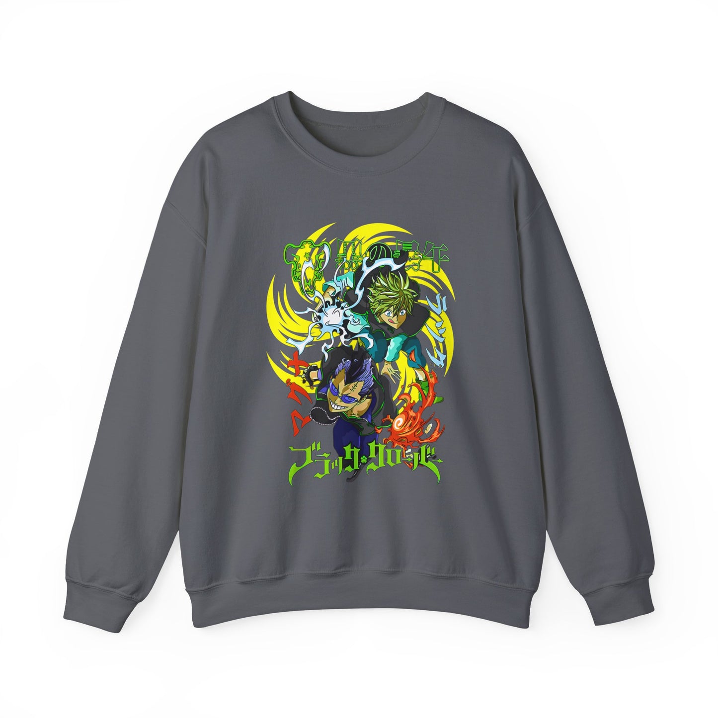 Magna and Luck Black Clover Sweatshirt – 100% Cotton Anime Crewneck for Magic Knights Fans