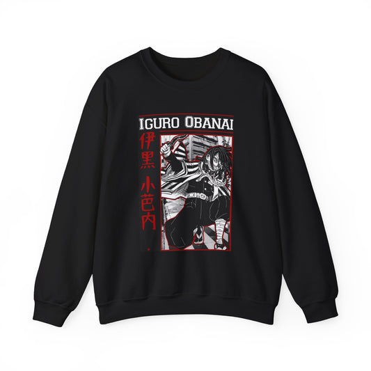 Iguro Obanai Demon Slayer Sweatshirt – 100% Cotton Anime Pullover Featuring the Serpent Hashira