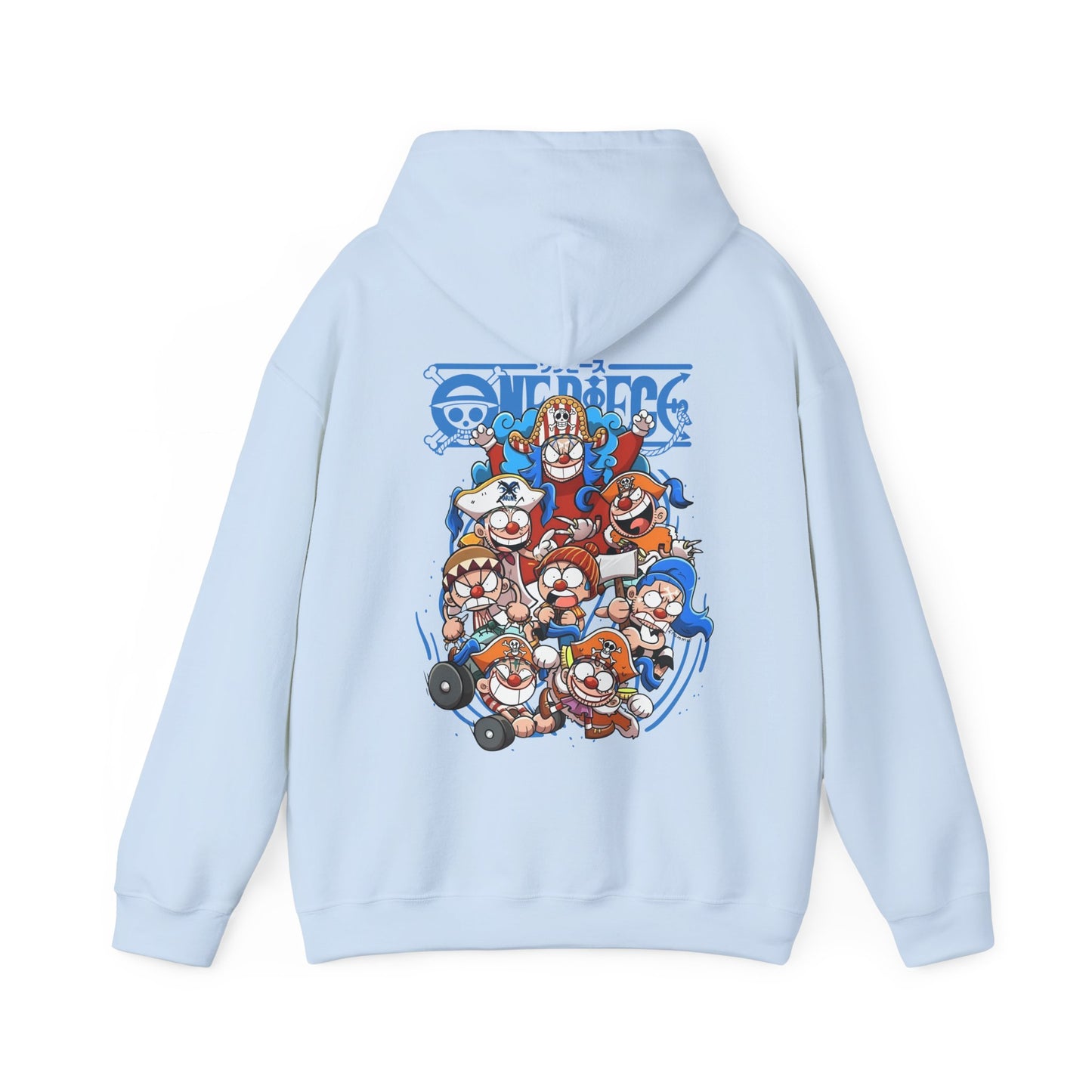 Buggy the Star Clown Back Print Hoodie – 100% Cotton One Piece Anime Streetwear