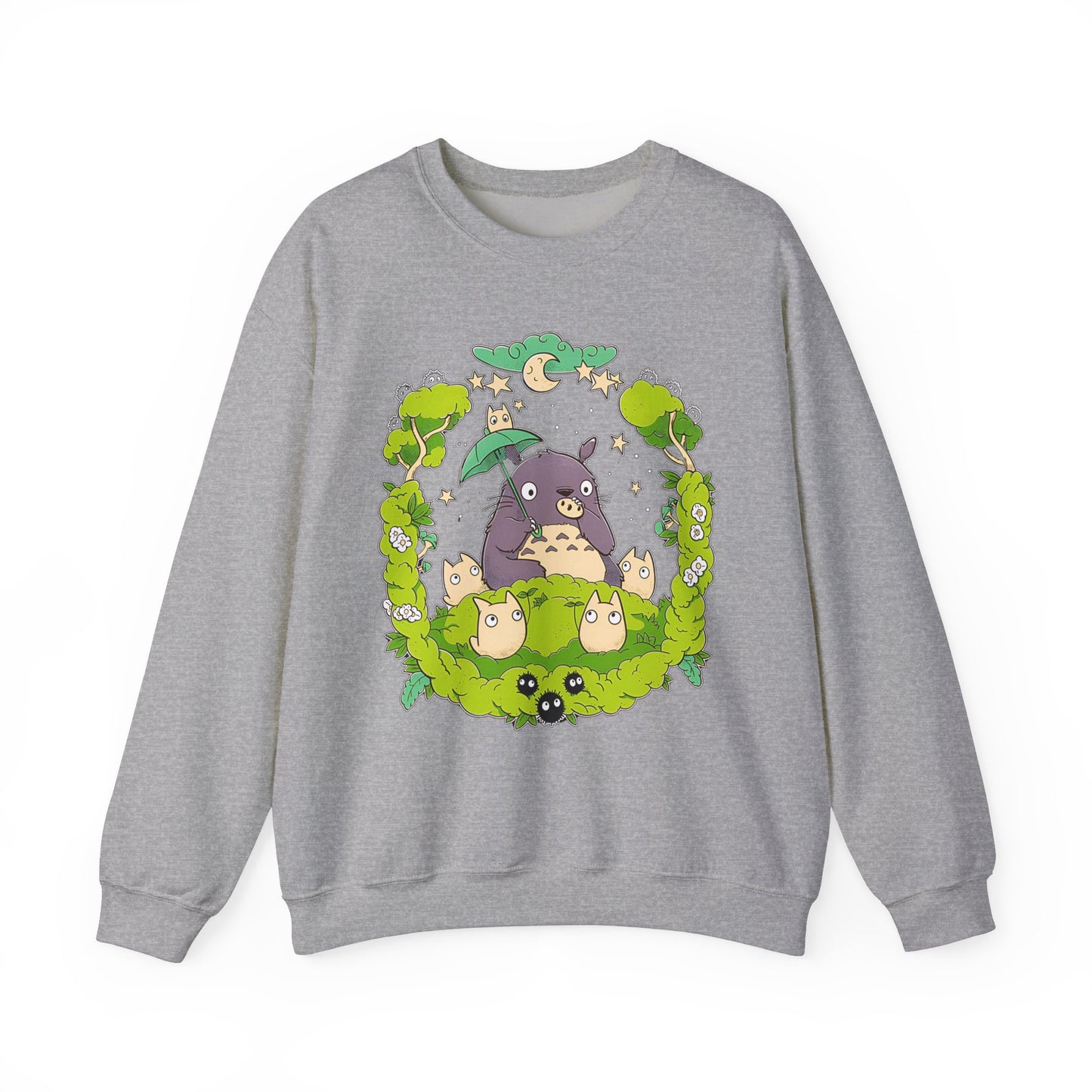 Totoro Forest Magic Sweatshirt – 100% Cotton Studio Ghibli Pullover Inspired by My Neighbor Totoro