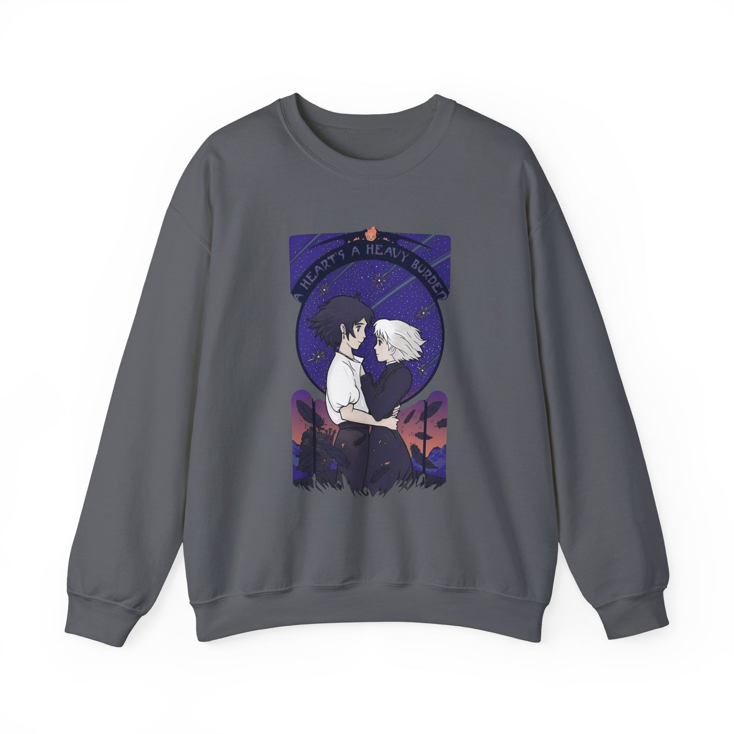 Howl and Sophie Couple Sweatshirt – 100% Cotton Studio Ghibli Pullover from Howl’s Moving Castle