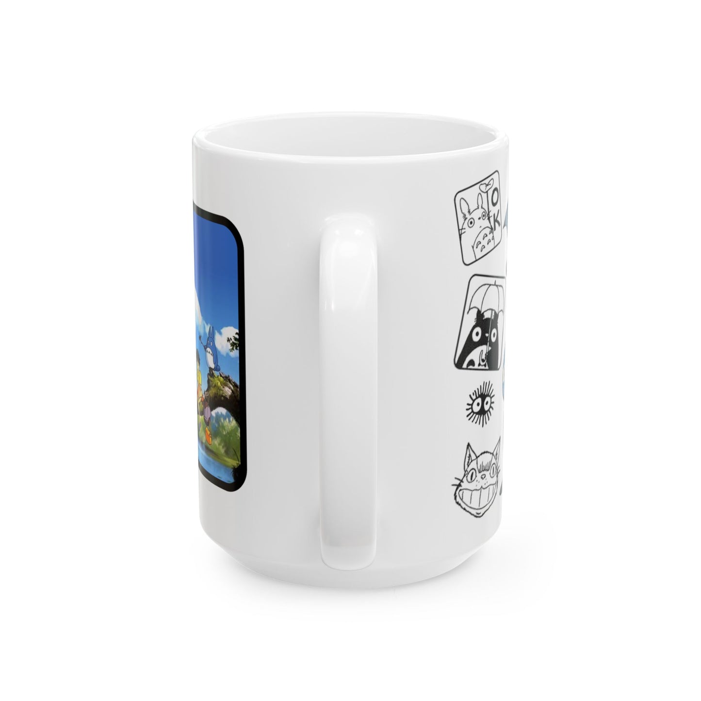 My Neighbor Totoro Collage Mug – Studio Ghibli Coffee Cup 11oz & 15oz – Cute Anime Gift for Totoro Fans