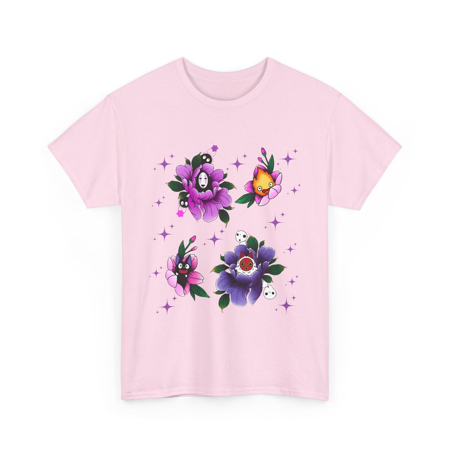 Cute Ghibli Characters T-Shirt – 100% Cotton Studio Anime Tee