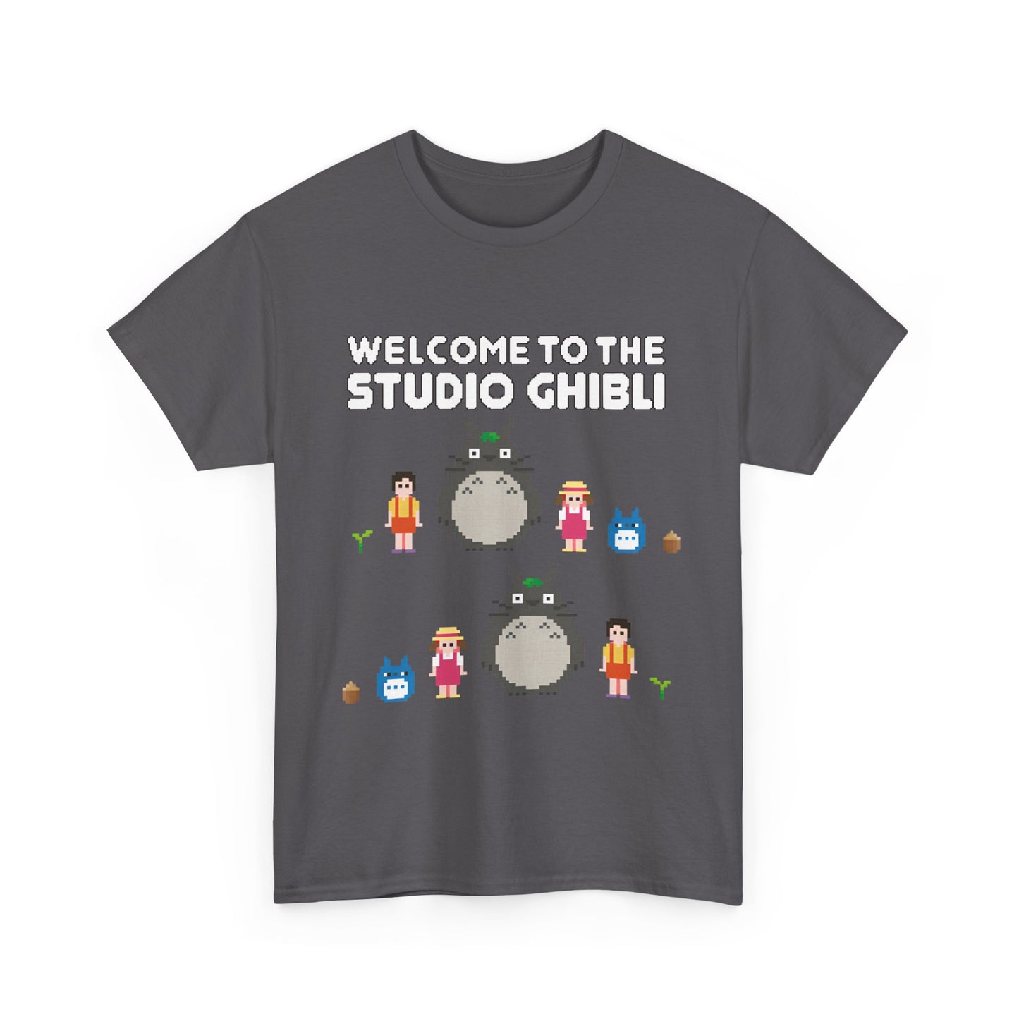 Totoro Pixel T-Shirt 100% Cotton | Studio Ghibli Anime Graphic Tee