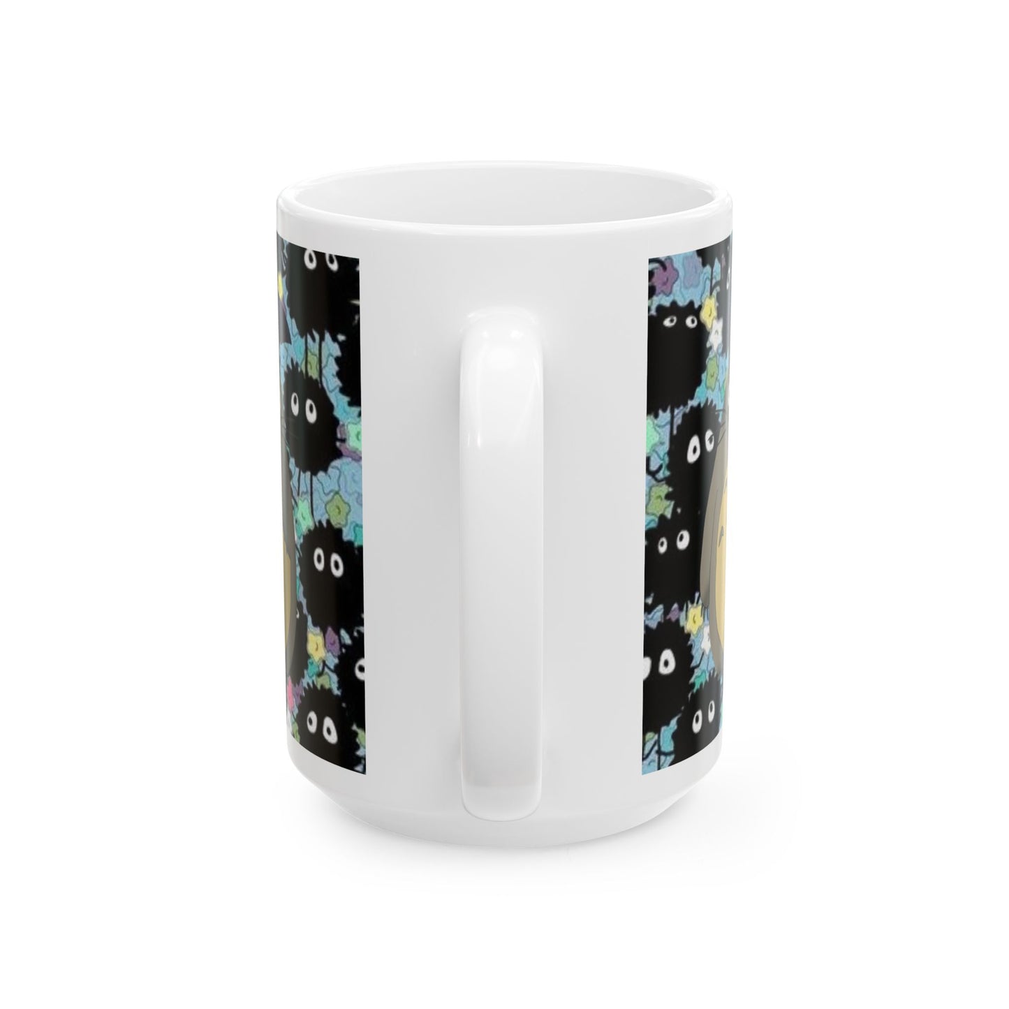 Totoro and Soot Sprites Mug – Studio Ghibli Ceramic Cup – 11oz & 15oz Coffee Mug Gift for Anime Fans
