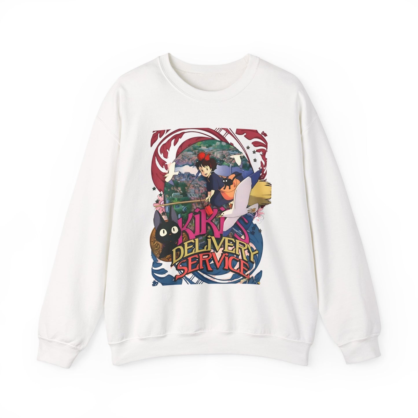 Kiki's Delivery Service Art Sweatshirt – 100% Cotton Cozy Studio Ghibli Anime Pullover