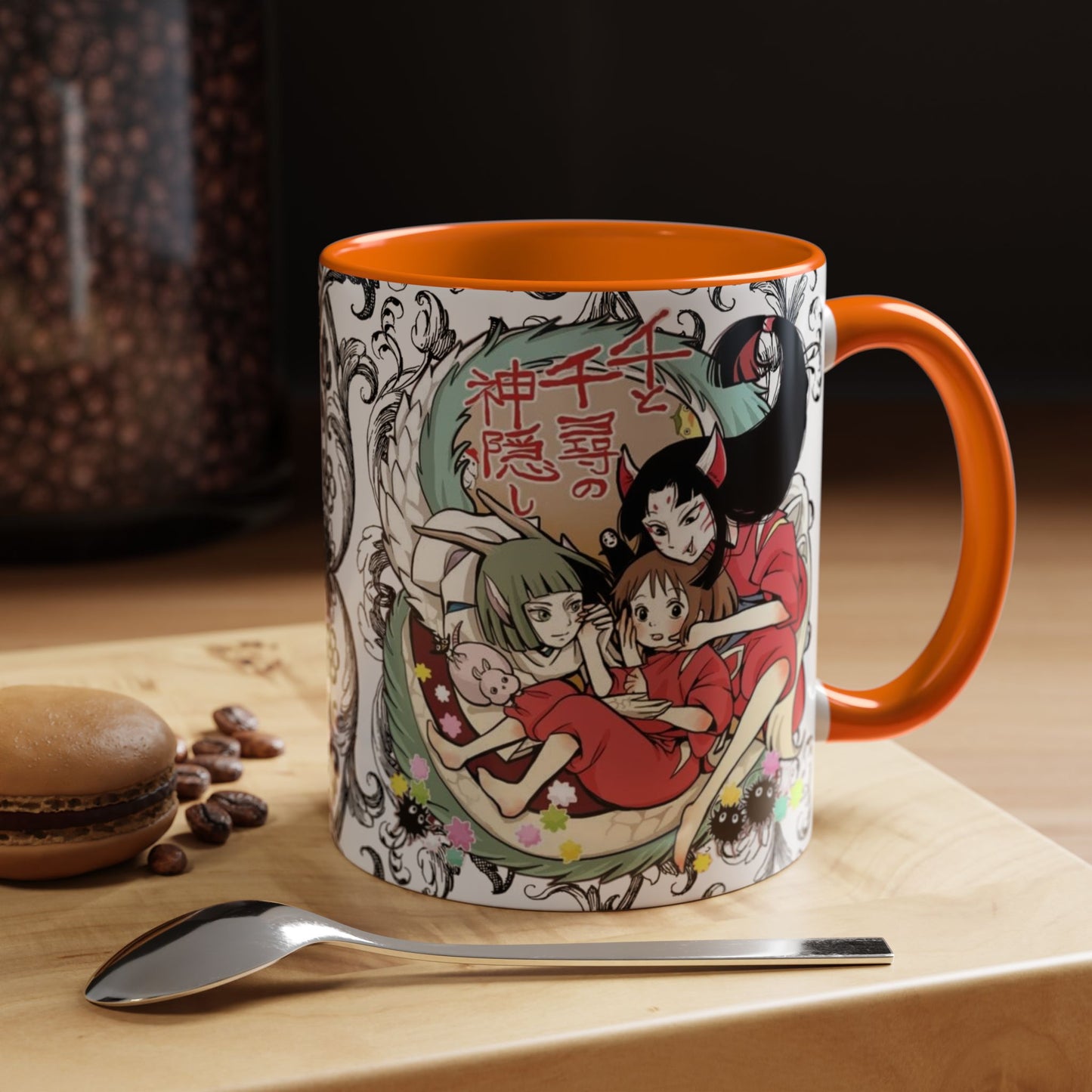 Spirited Away Cool Accent Mug – Studio Ghibli Color Handle Coffee Cup – 11oz & 15oz Ceramic Gift for Anime Fans