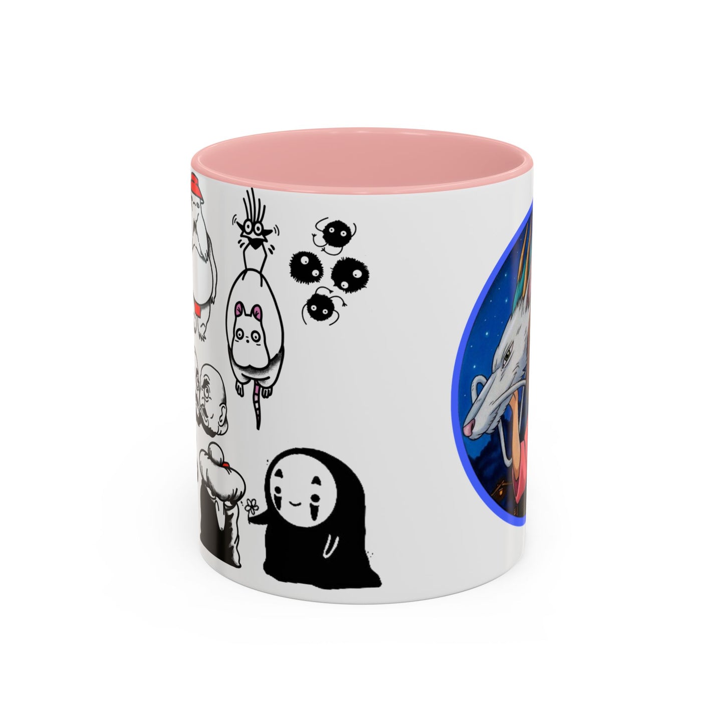 Spirited Away Moments Accent Mug – Color Handle Ghibli Cup 11oz & 15oz – Chihiro and Haku Anime Scene Gift