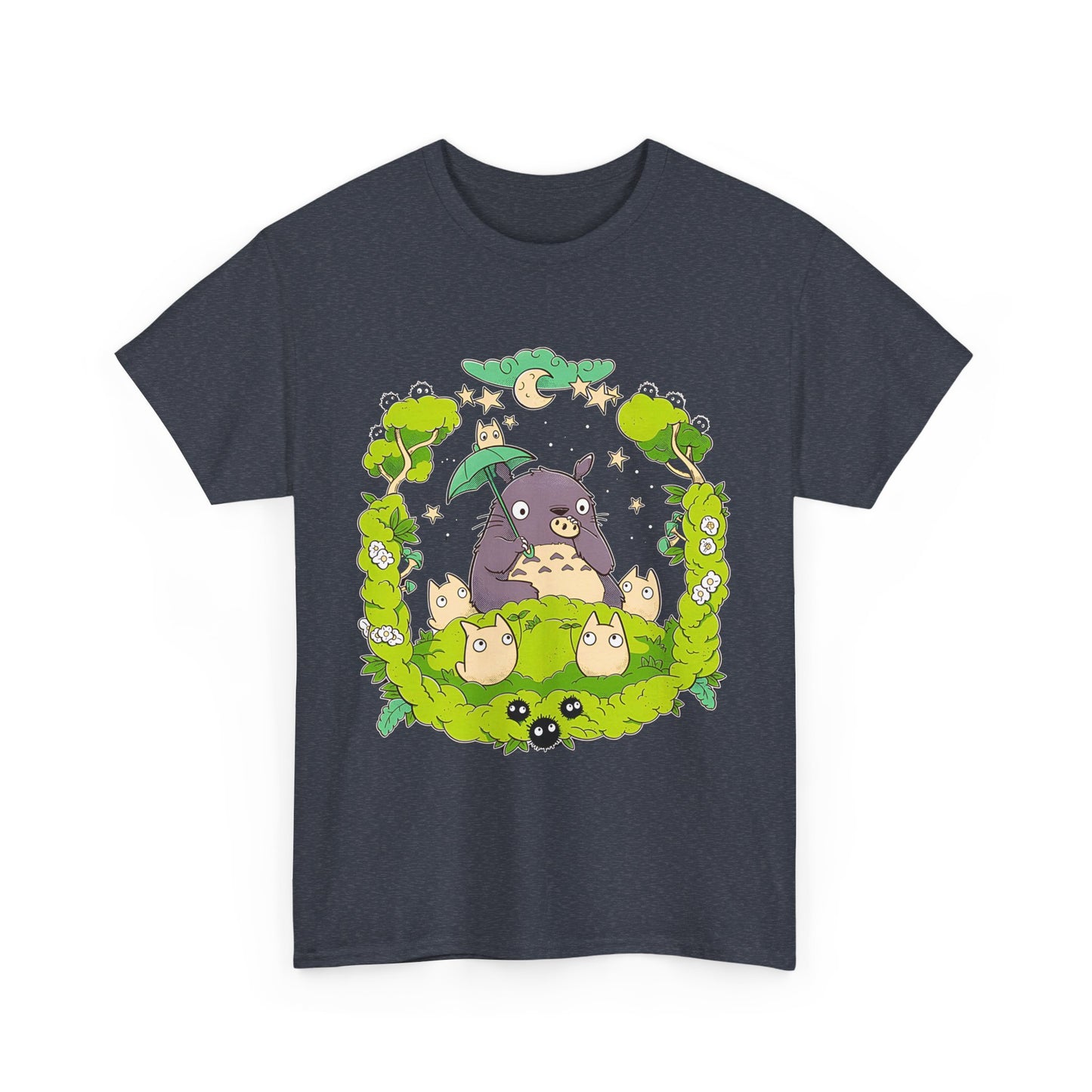 Totoro Forest Magic T-Shirt – 100% Cotton Studio Ghibli Anime Tee Inspired by My Neighbor Totoro