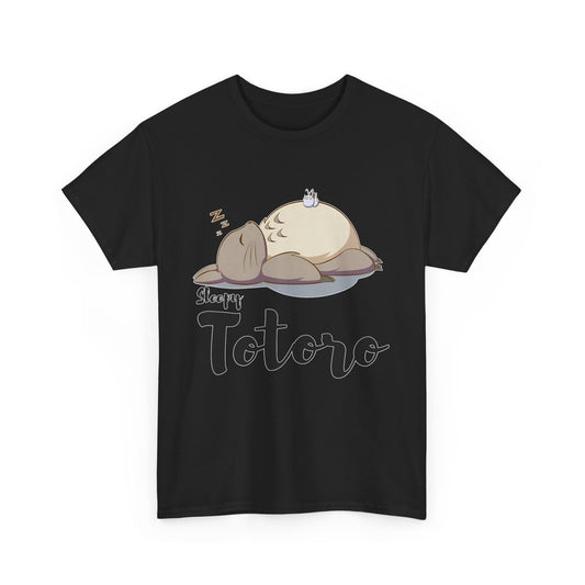 Sleepy Totoro T-Shirt – 100% Cotton Ghibli Tee for Cozy Anime Fans