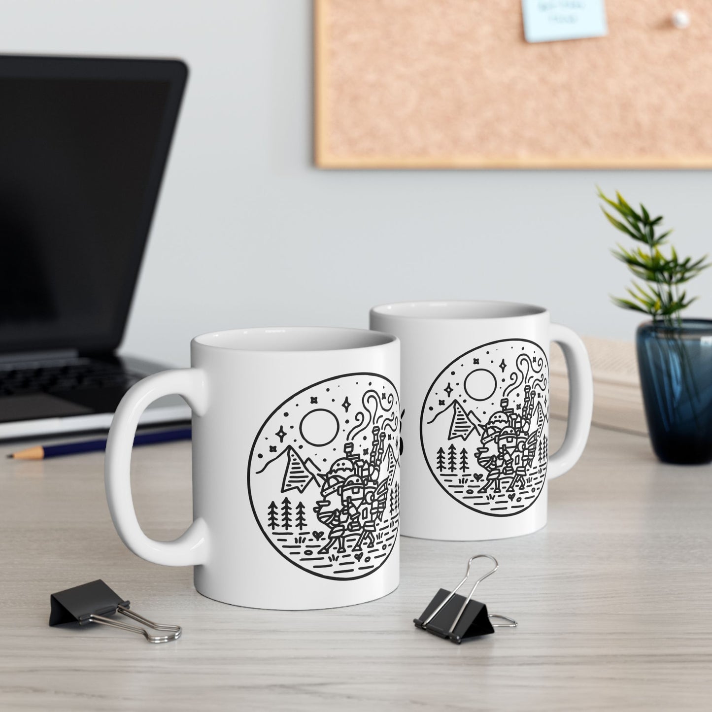 Calcifer Demon Fire Mug – Howl’s Moving Castle Anime Cup – 11oz & 15oz Ceramic Ghibli Gift