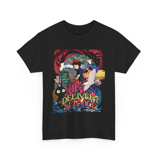 Kiki's Delivery Service Art T-Shirt – 100% Cotton Studio Ghibli Anime Tee for Fans