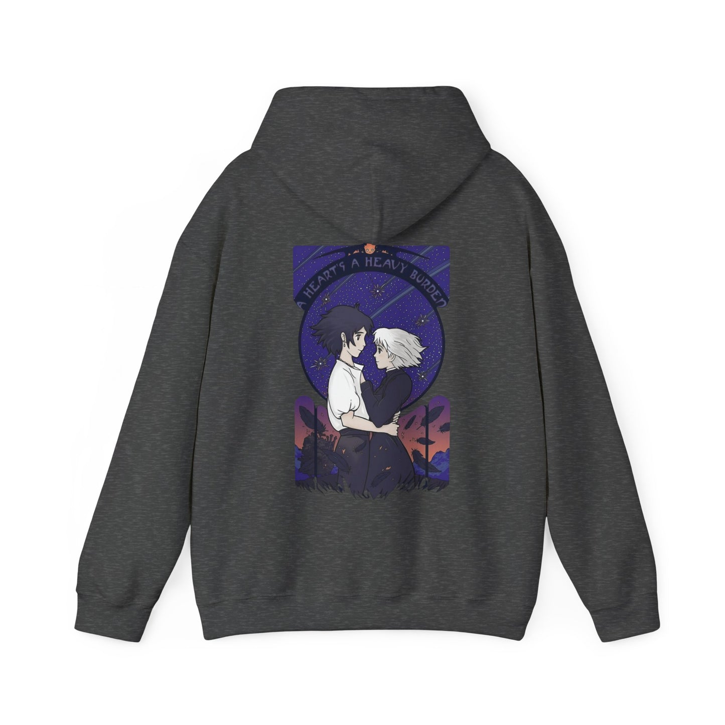 Howl and Sophie Couple Back Print Hoodie – 100% Cotton Studio Ghibli Hoodie from Howl’s Moving Castle