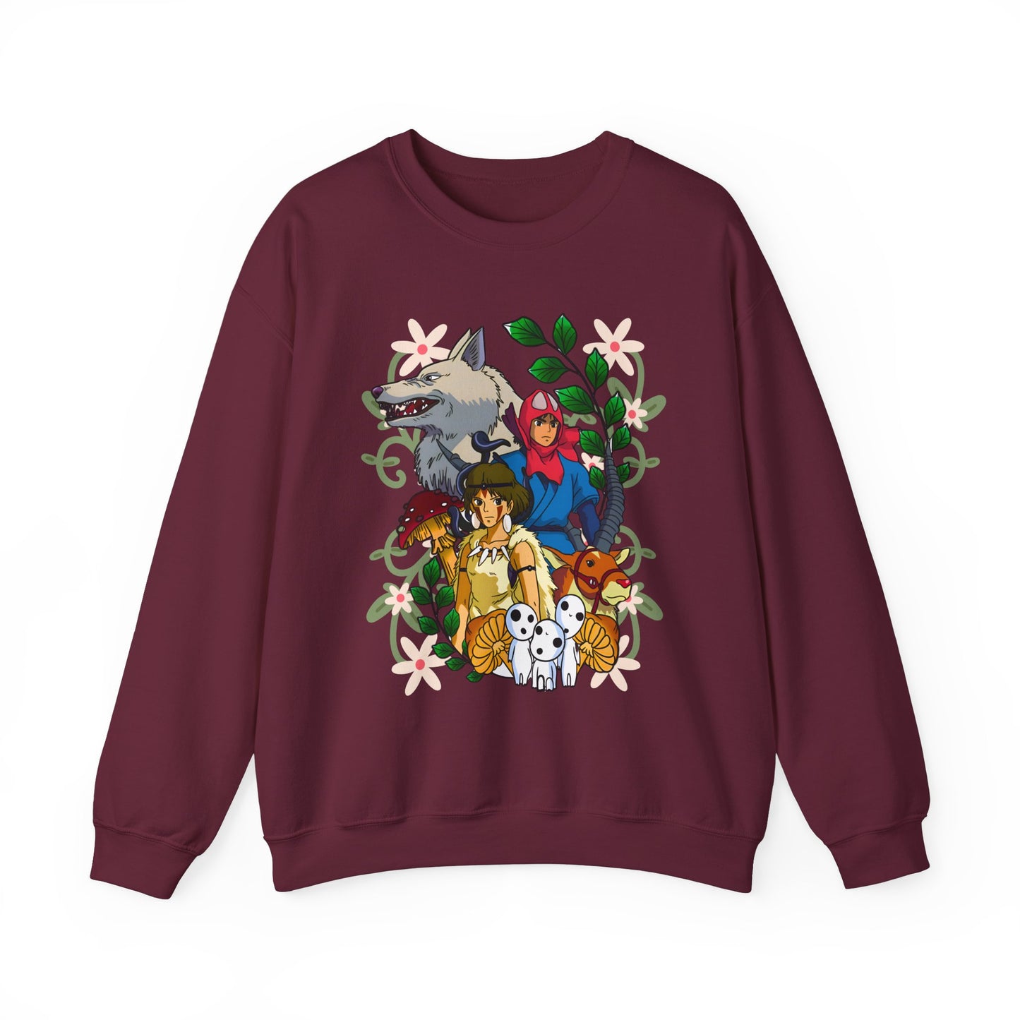 Princess Mononoke Art Cover Sweatshirt – 100% Cotton Studio Ghibli Anime Pullover