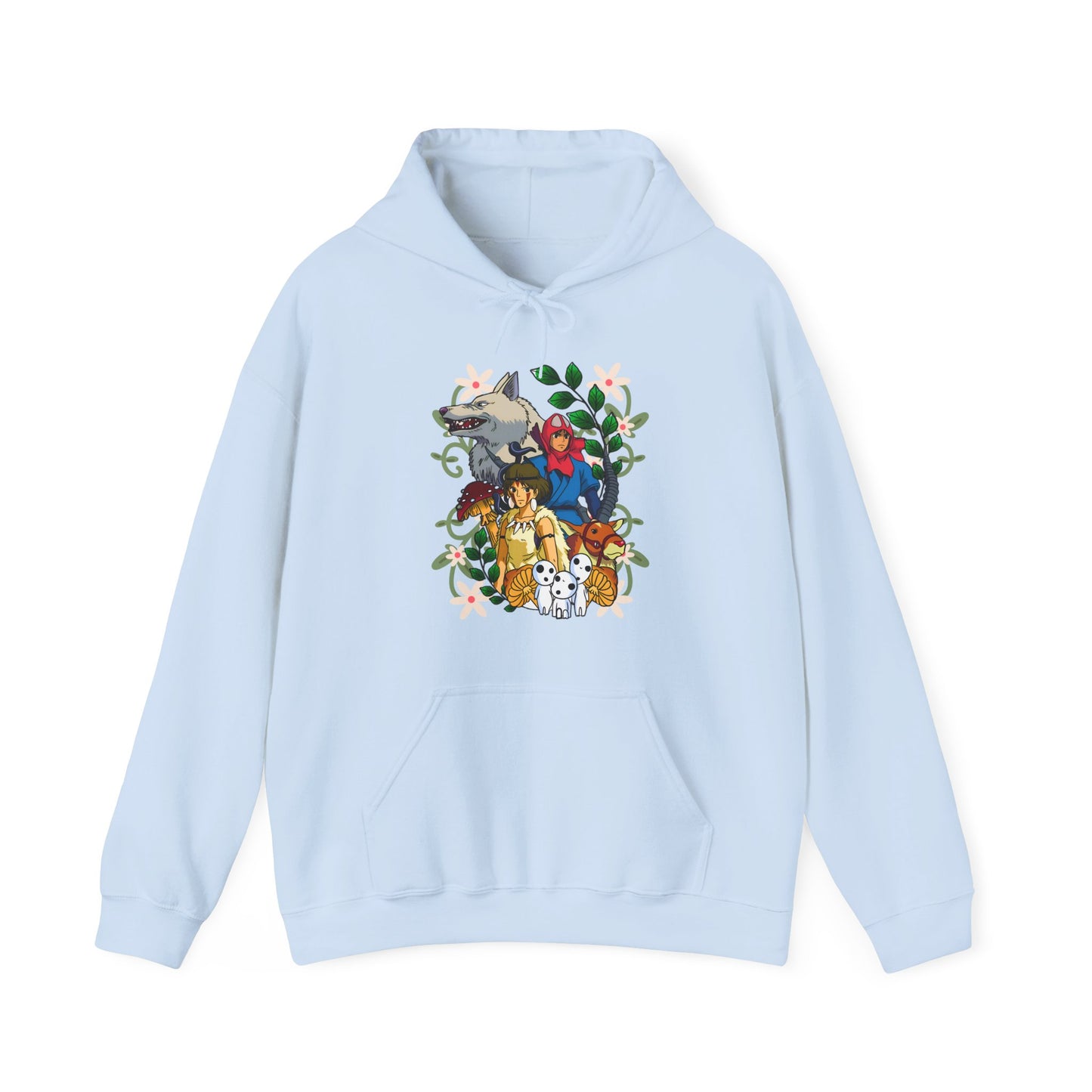 Princess Mononoke Art Cover Hoodie – 100% Cotton Studio Ghibli Anime Hoodie