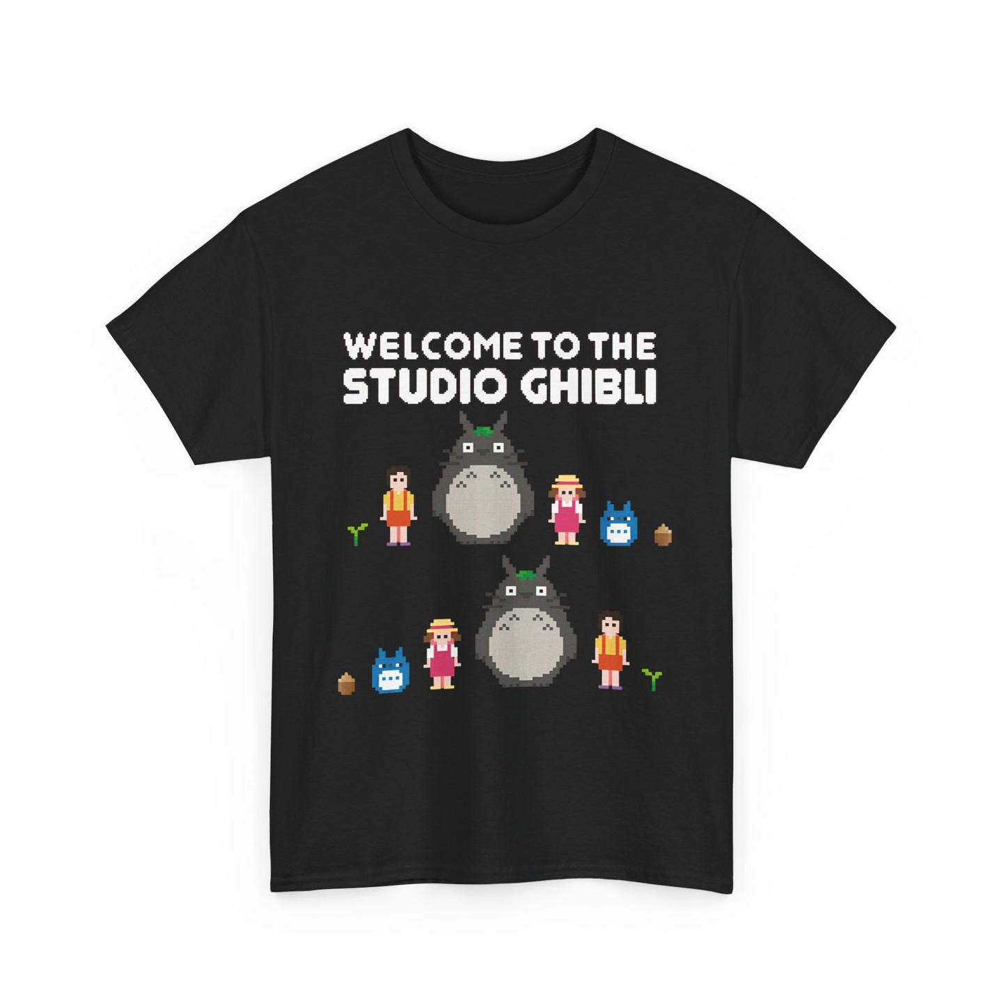 Totoro Pixel T-Shirt 100% Cotton | Studio Ghibli Anime Graphic Tee
