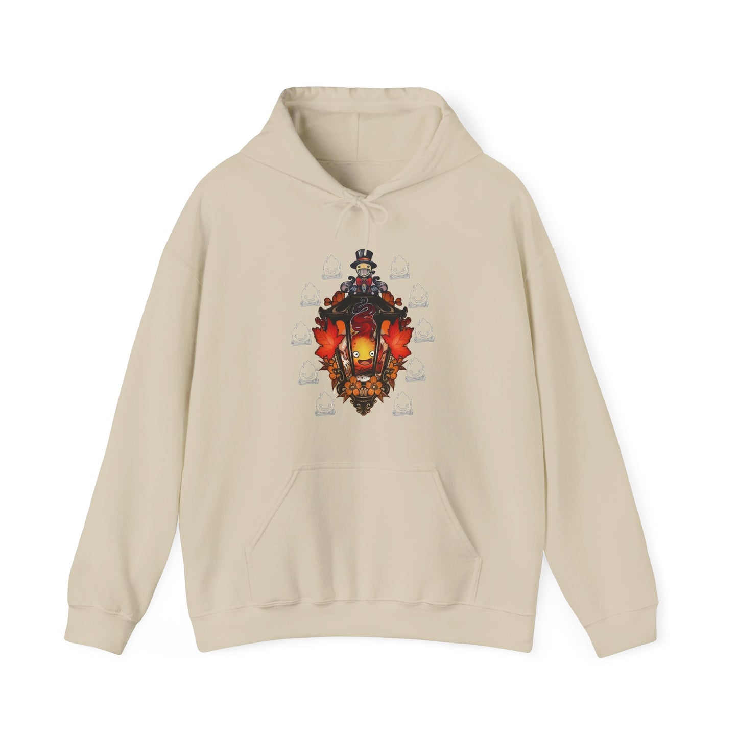 Calcifer Hoodie – 100% Cotton Howl's Moving Castle Pullover | Studio Ghibli Anime Apparel