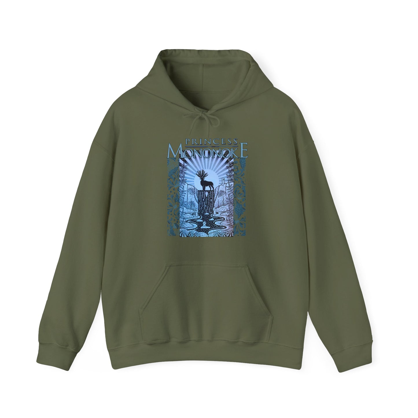 Mononoke Princess Forest Spirit Hoodie 100% Cotton Studio Ghibli Inspired Anime Pullover