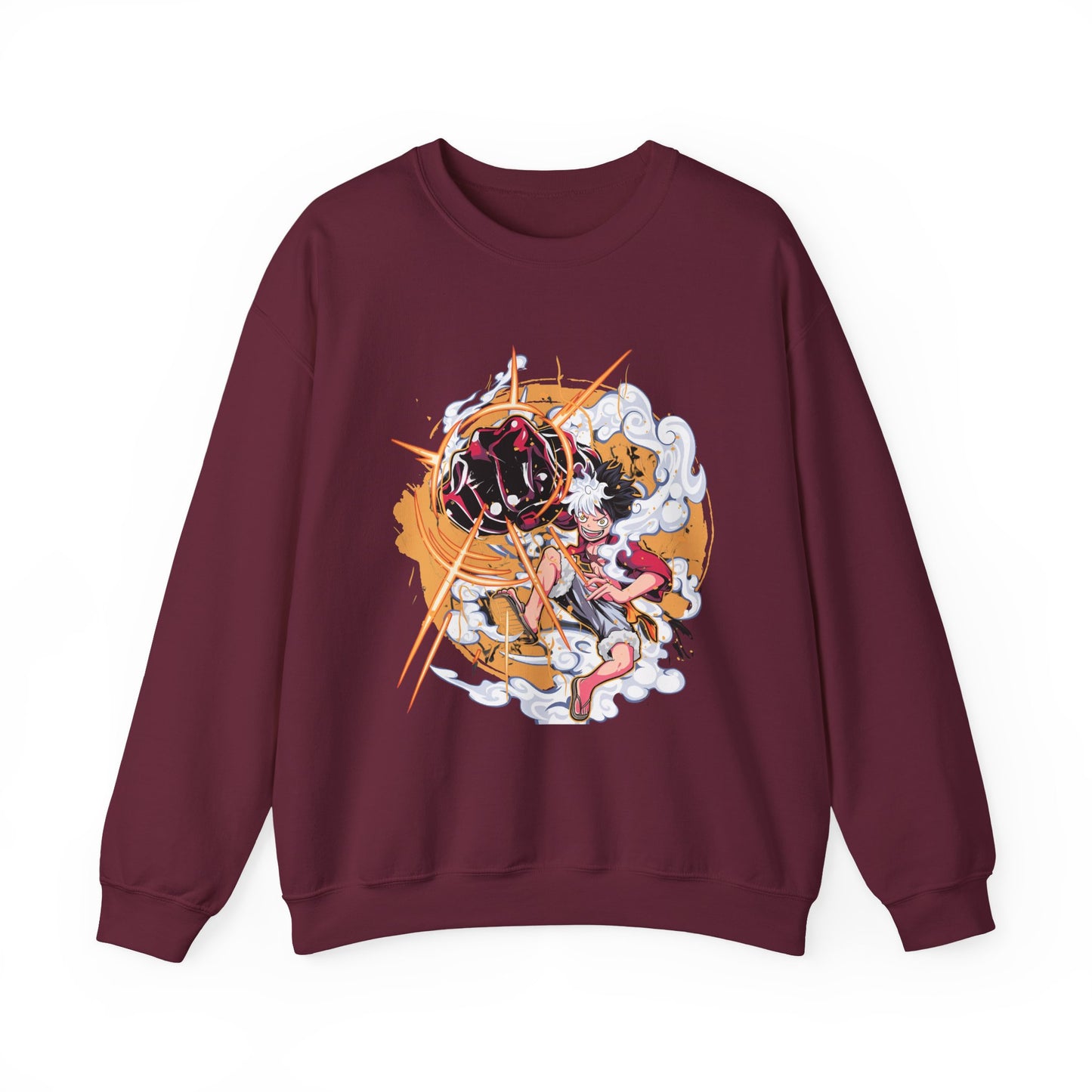 Power Luffy Sweatshirt – 100% Cotton One Piece Anime Pullover for Fans