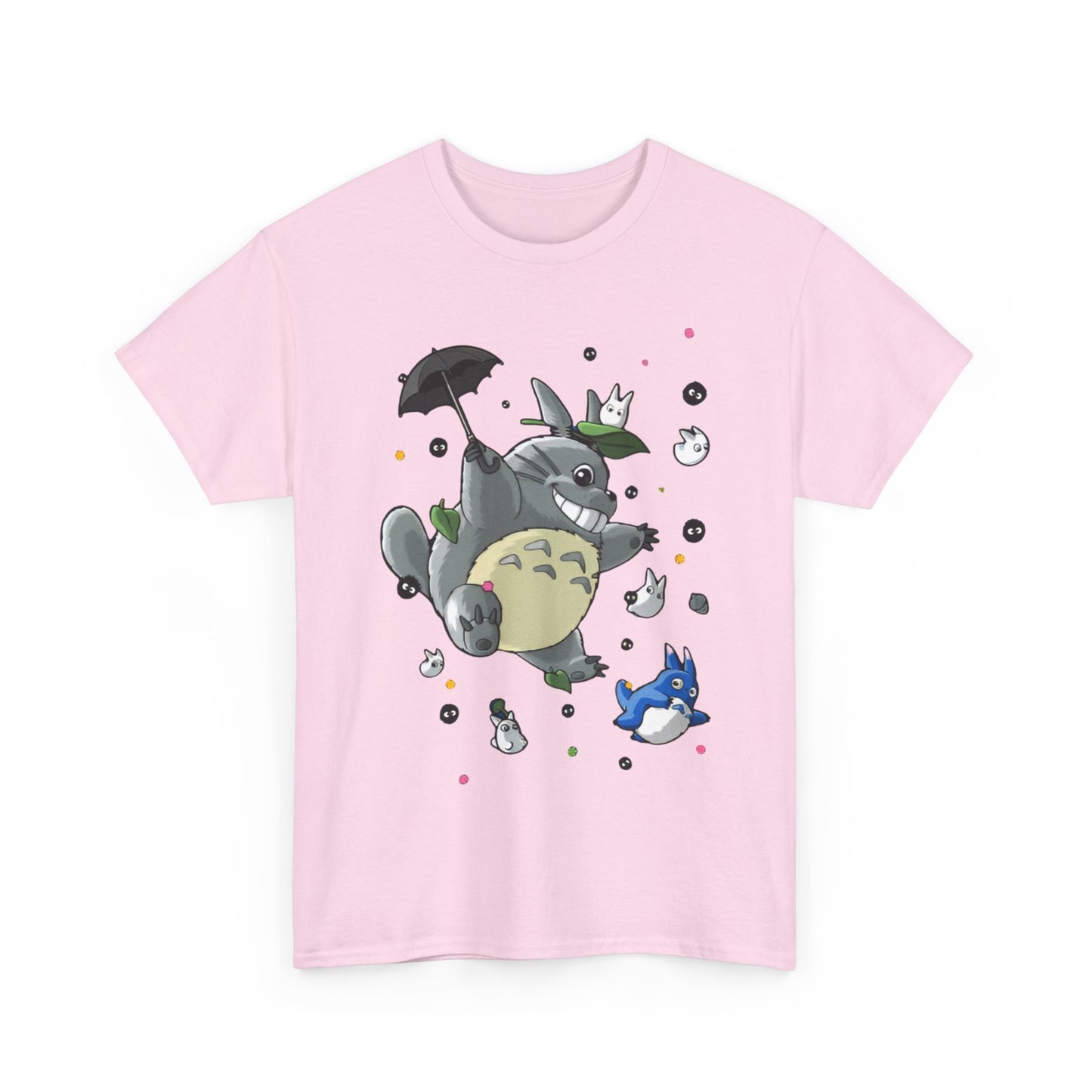 Totoro Umbrella Wind T-Shirt – 100% Cotton Studio Ghibli Anime Tee