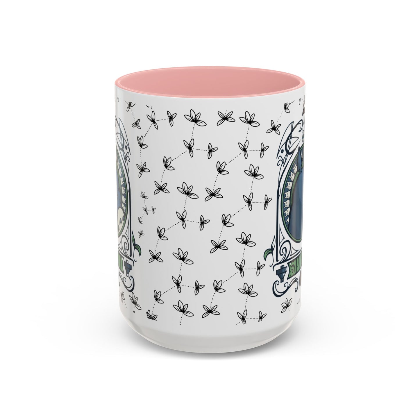 Totoro Spirited Ghibli Accent Handle Mug – 11oz & 15oz Anime Cup – Studio Ghibli Coffee Gift