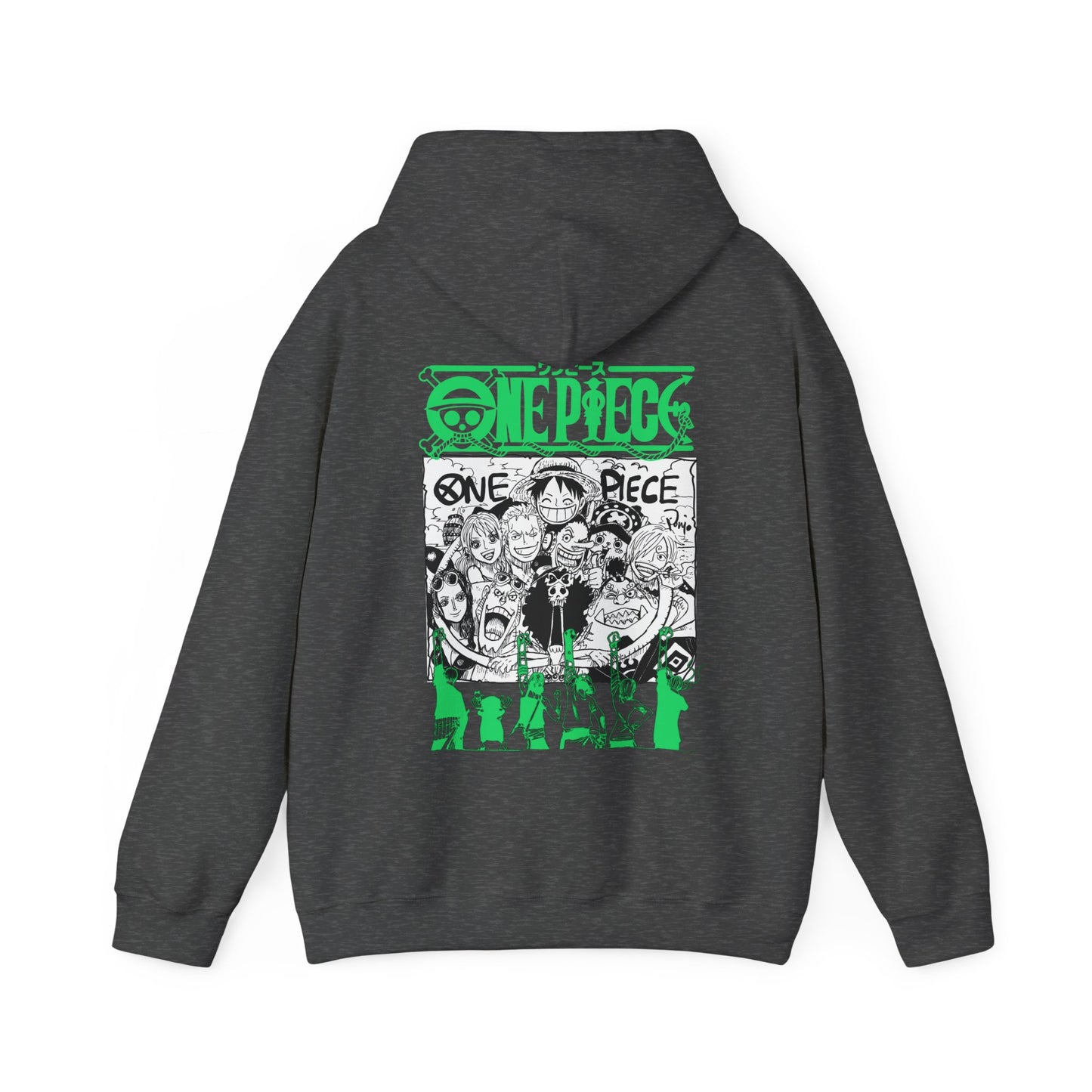 One Piece Characters Back Print Hoodie – 100% Cotton Anime Streetwear