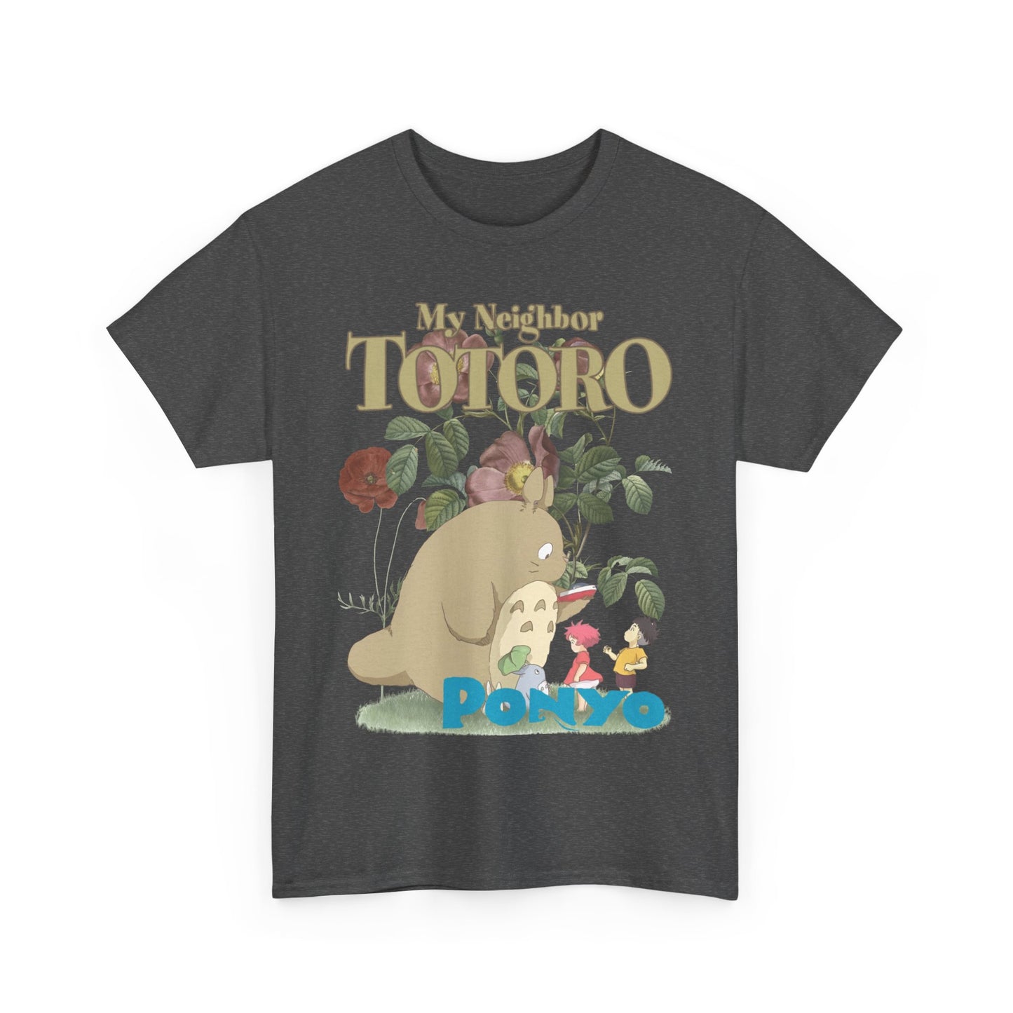 Totoro and Ponyo T-Shirt 100% Cotton Studio Ghibli Anime Tee