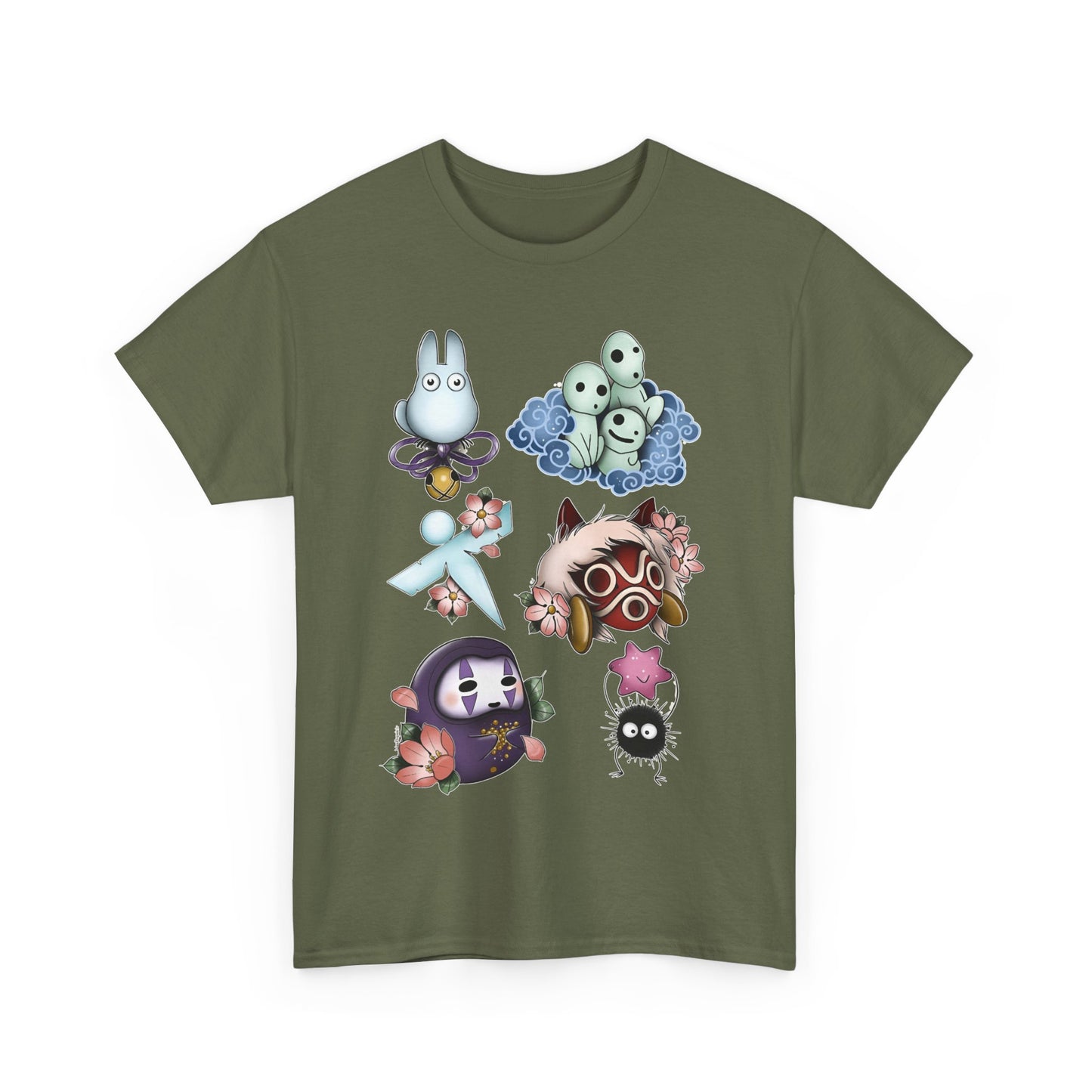 Ghibli Creatures Art T-Shirt | 100% Cotton Studio Ghibli Anime Tee