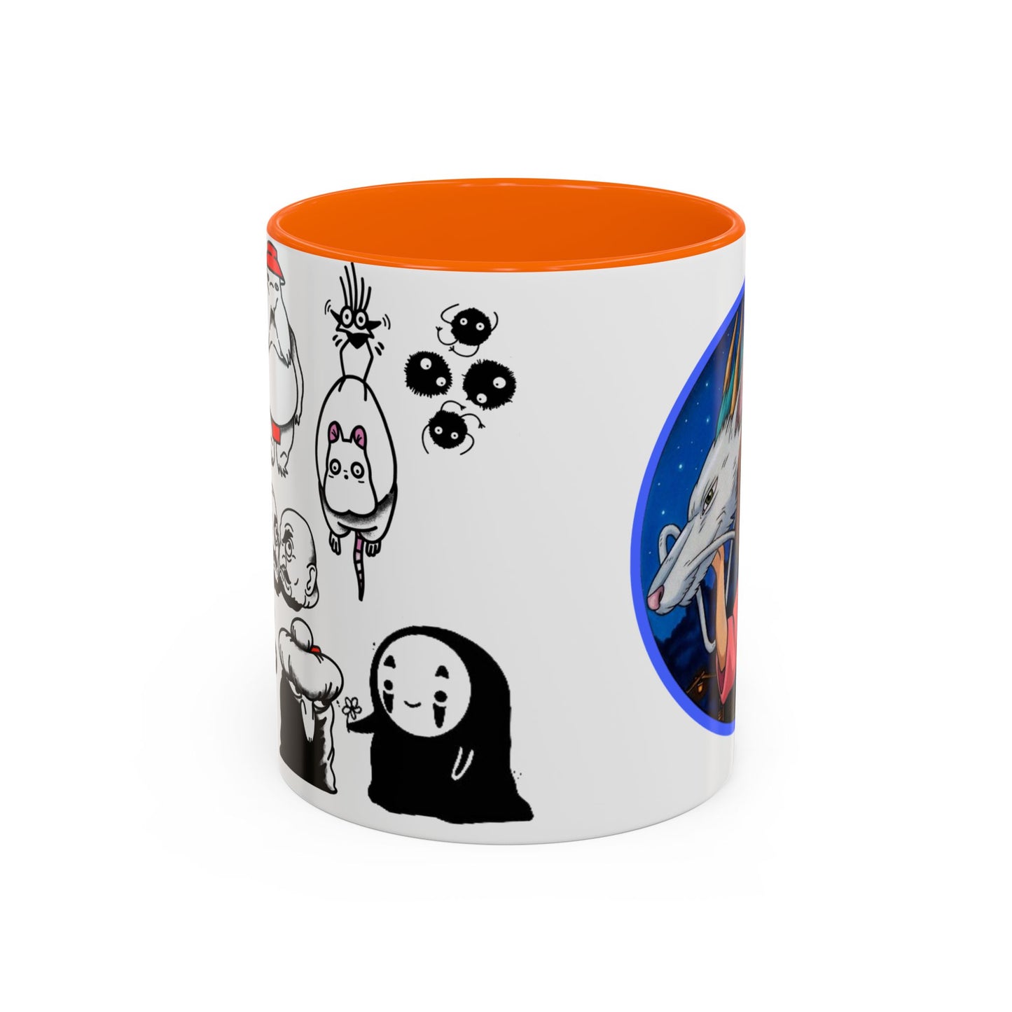 Spirited Away Moments Accent Mug – Color Handle Ghibli Cup 11oz & 15oz – Chihiro and Haku Anime Scene Gift