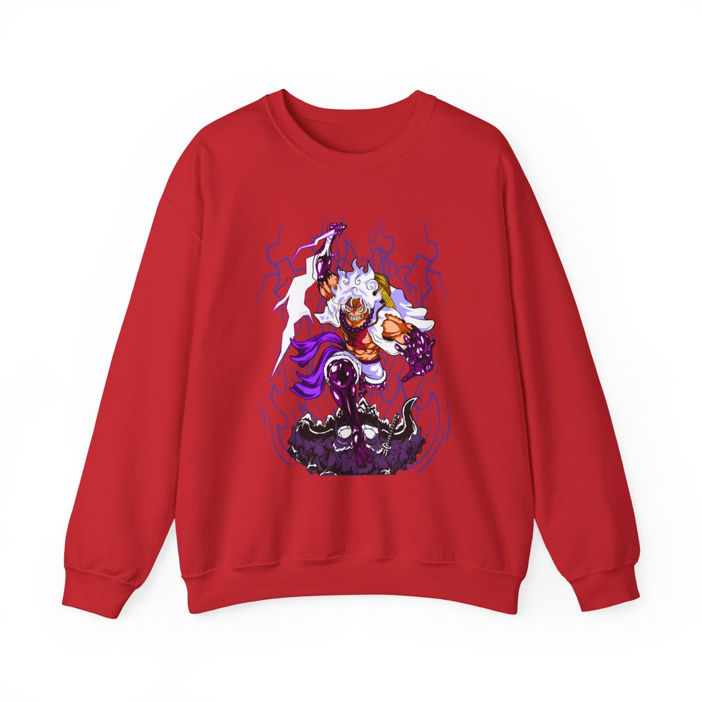 Luffy Gear 5 One Piece Sweatshirt – 100% Cotton Anime Pullover for Straw Hat Fans