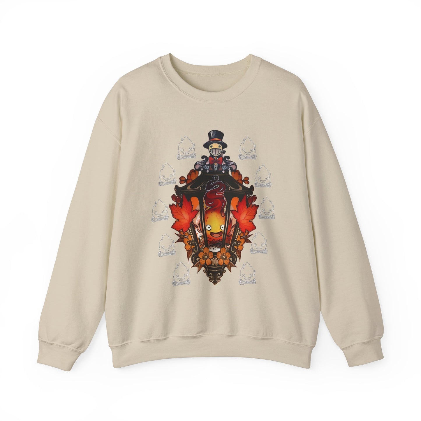 Calcifer Sweatshirt – 100% Cotton Howl's Moving Castle Studio Ghibli Cozy Pullover