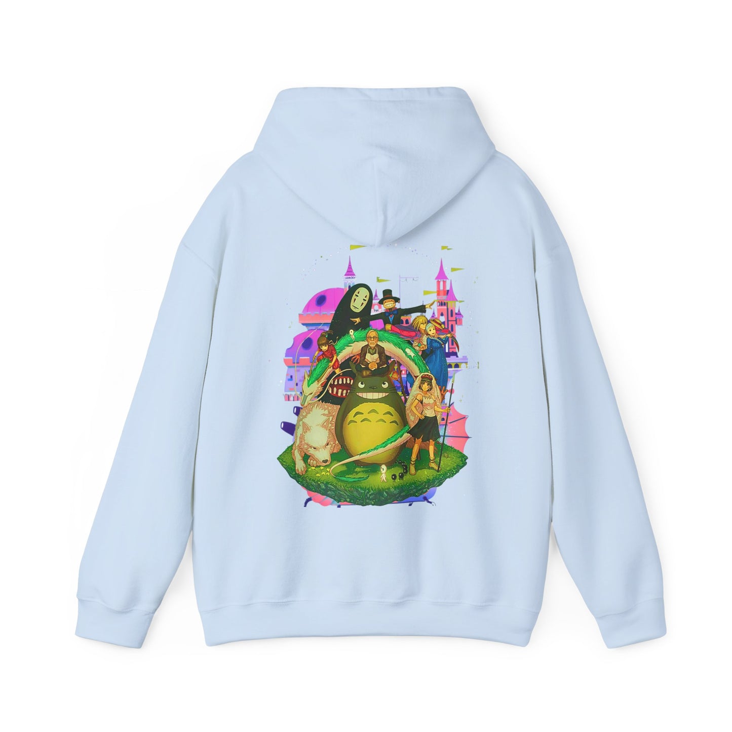 Hayao Miyazaki Characters Hoodie – 100% Cotton Studio Ghibli Back Print Pullover