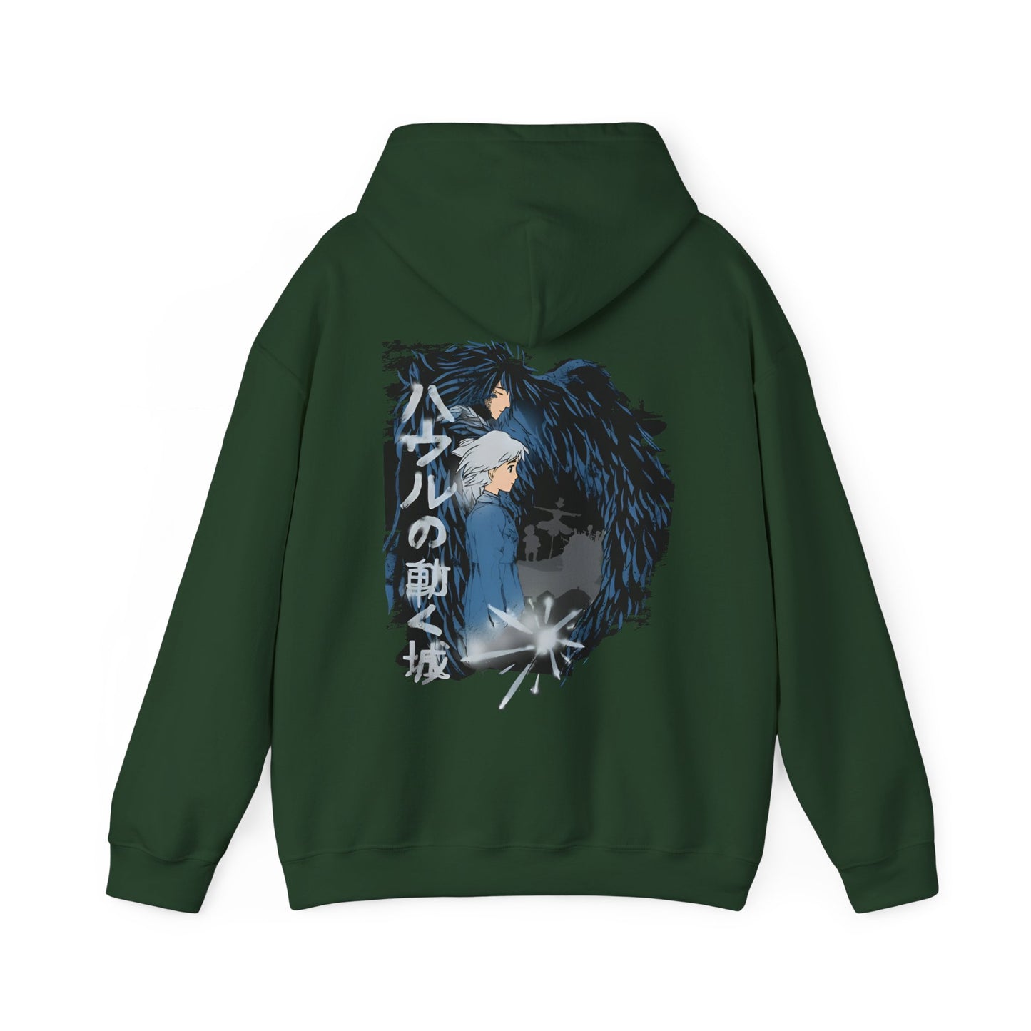 Howl & Sophie Back Print Hoodie – 100% Cotton Studio Ghibli Hoodie Inspired by Howl’s Moving Castle