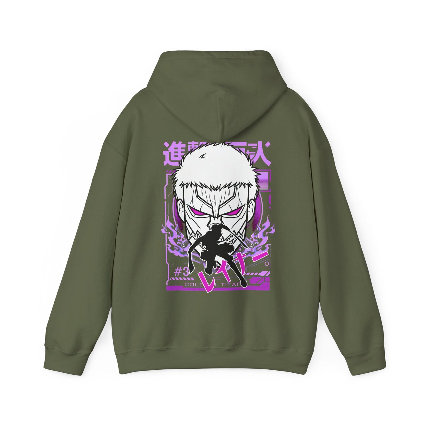 Reiner Braun Back Print Hoodie – 100% Cotton Attack on Titan Anime Sweatshirt