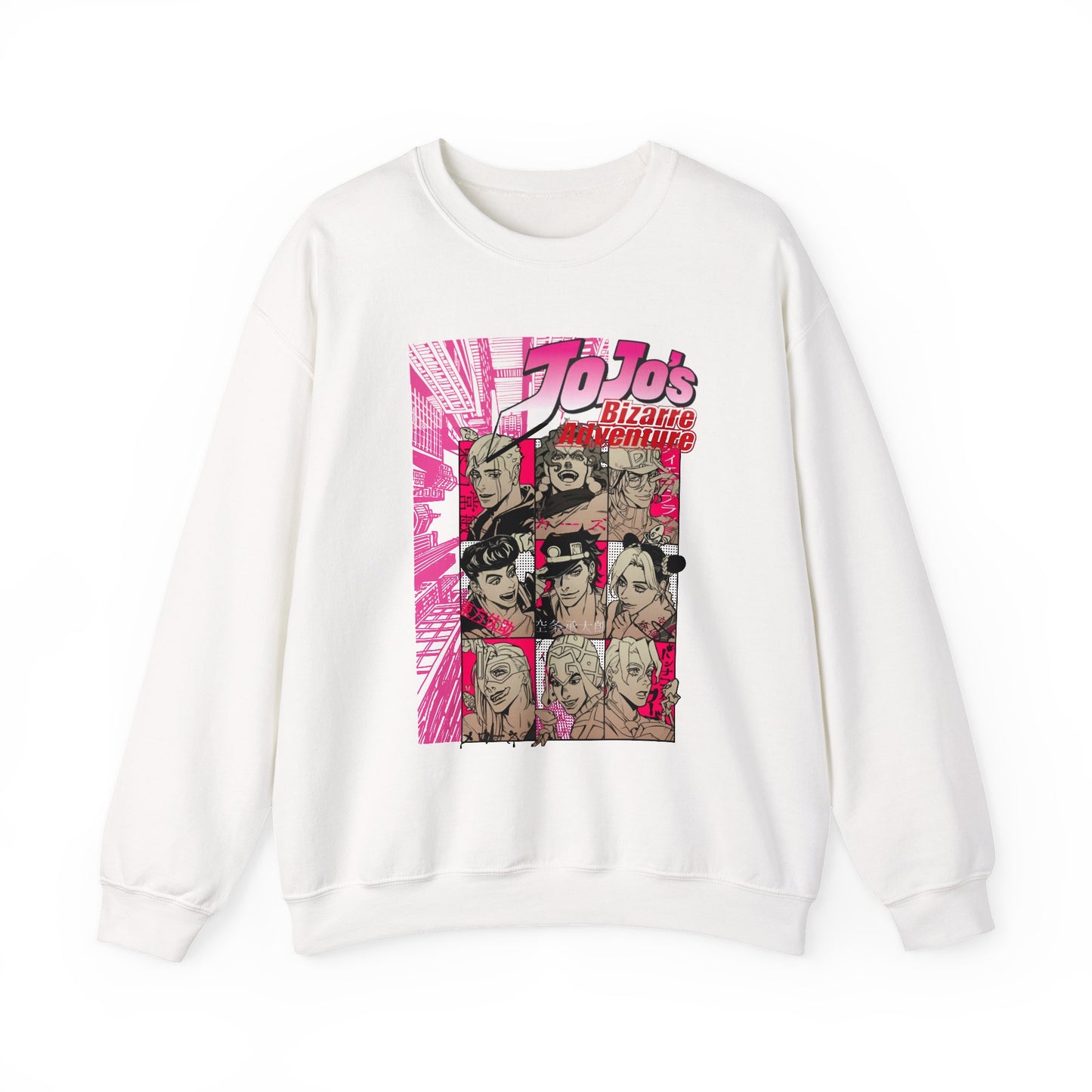 JoJo’s Bizarre Adventure Sweatshirt – 100% Cotton Anime Pullover Featuring Joestar & Stand Designs – Stylish Otaku Clothing
