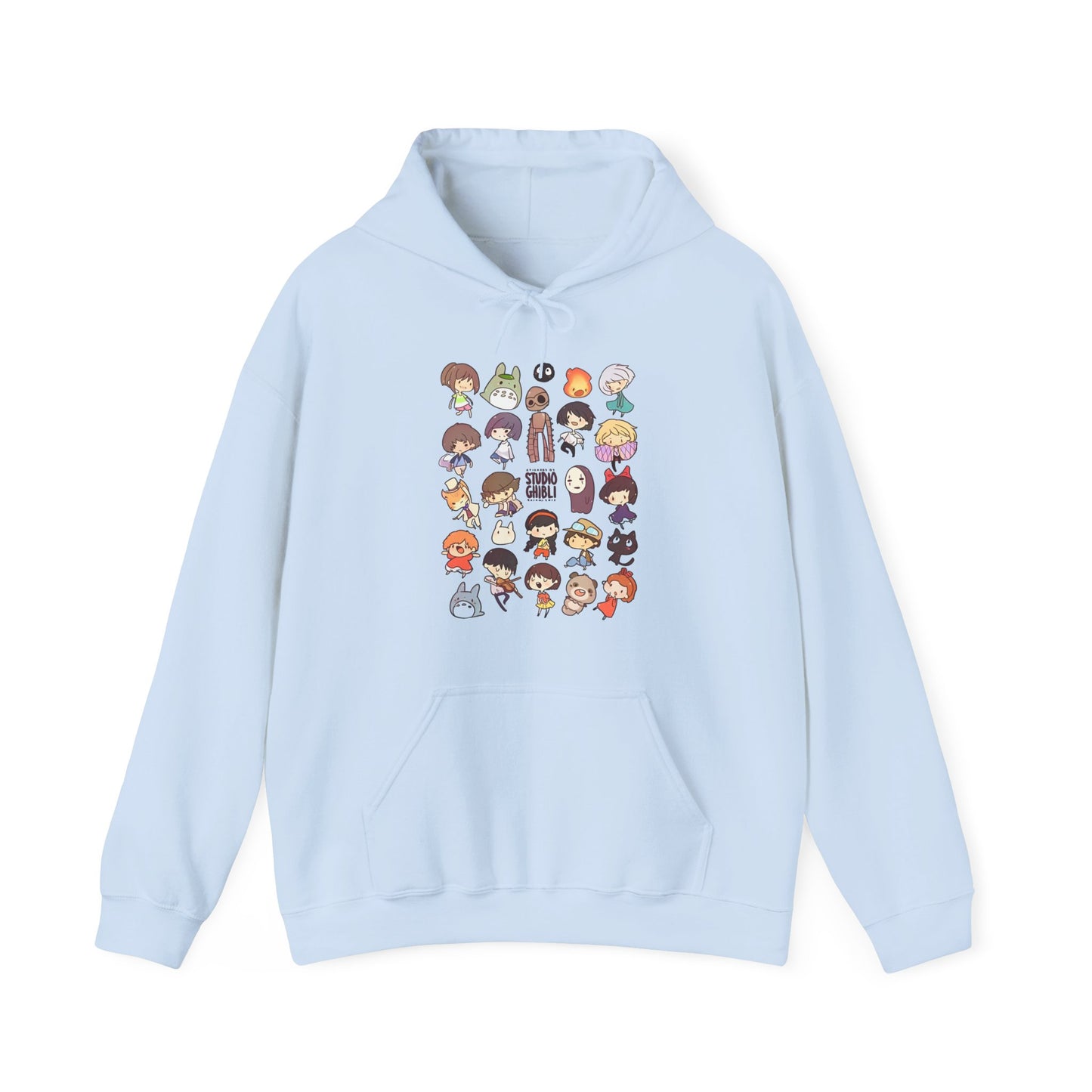 Chibi Studio Ghibli Characters Hoodie – 100% Cotton Anime Pullover for Ghibli Fans