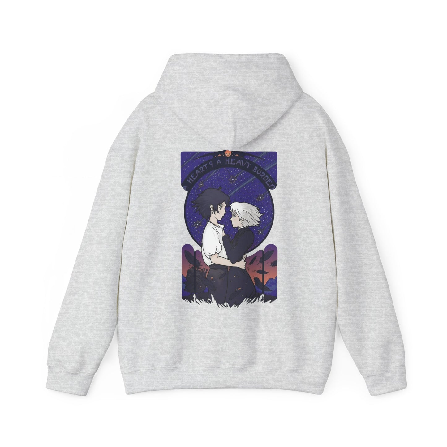 Howl and Sophie Couple Back Print Hoodie – 100% Cotton Studio Ghibli Hoodie from Howl’s Moving Castle