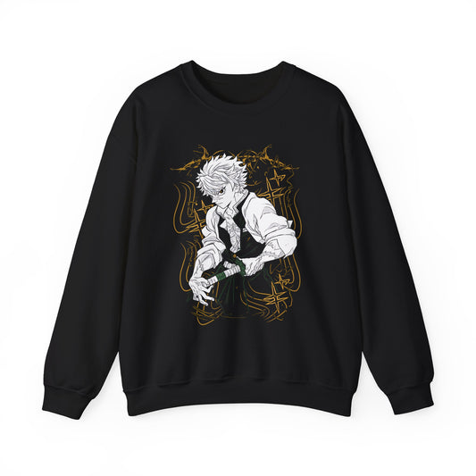 Sanemi Shinazugawa Demon Slayer Sweatshirt – 100% Cotton Anime Pullover for Kimetsu no Yaiba Fans
