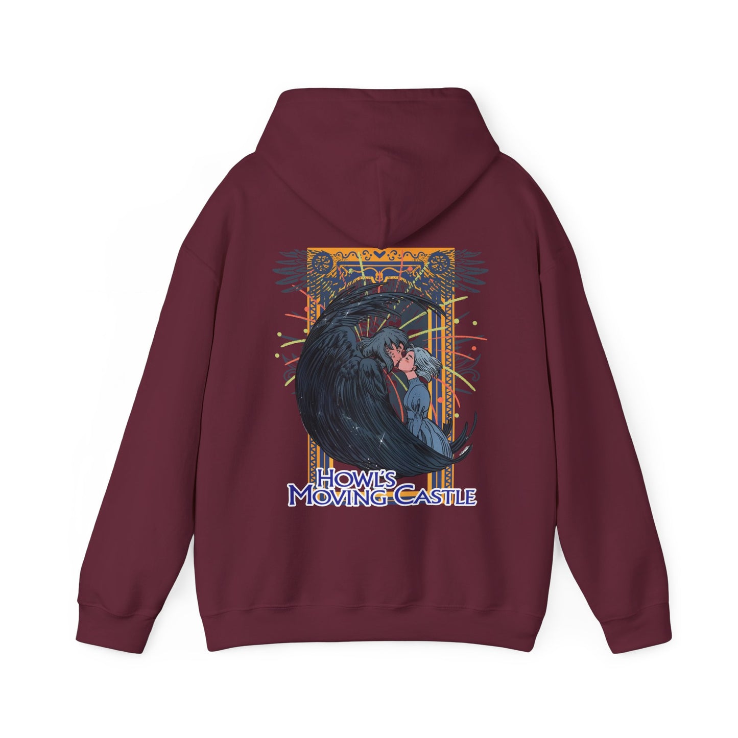 Howl’s Moving Castle Back Print Hoodie – 100% Cotton Studio Ghibli Sweatshirt for Anime Fans