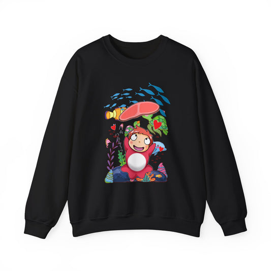 Ponyo Jam Sweatshirt – 100% Cotton Studio Ghibli Pullover for Anime Fans