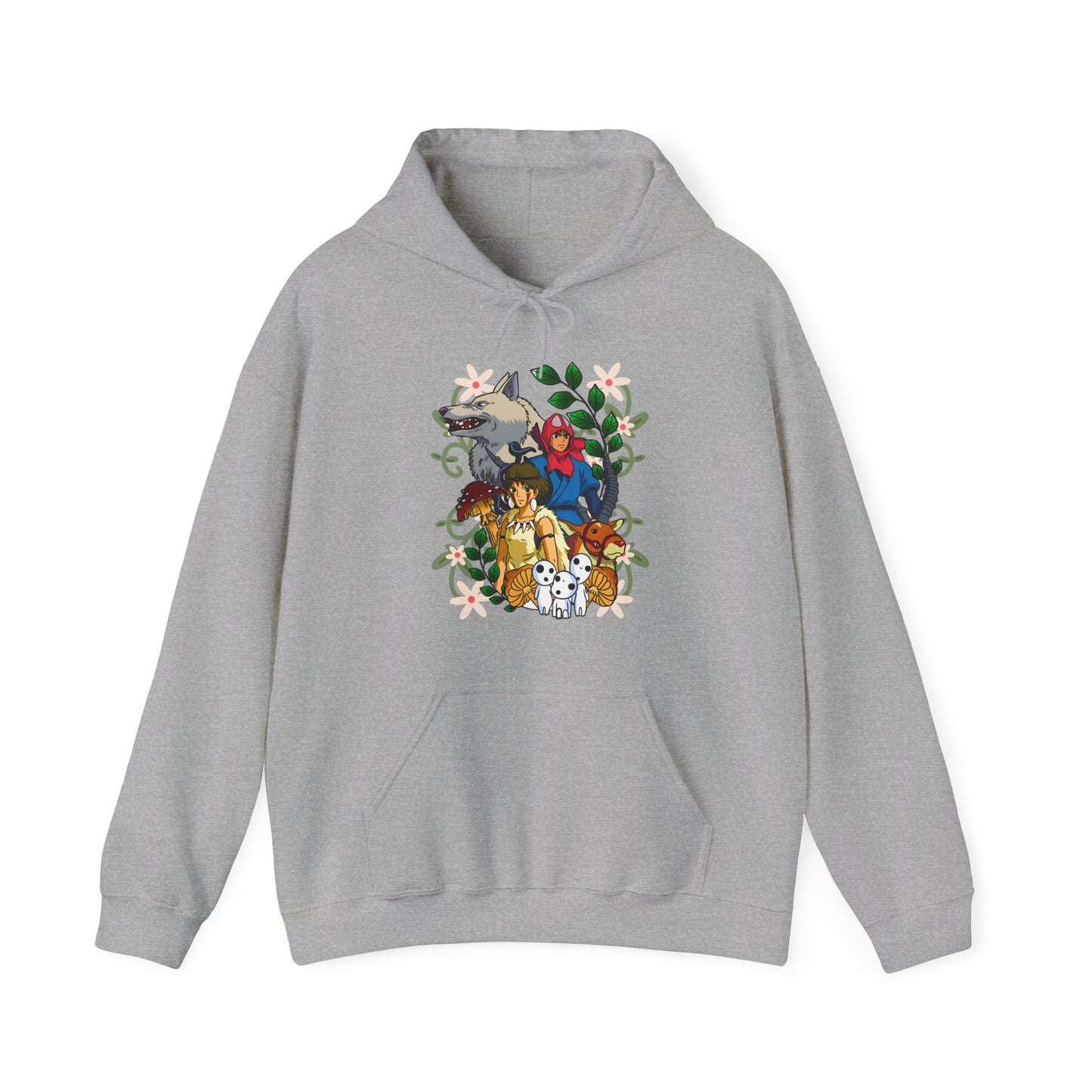 Princess Mononoke Art Cover Hoodie – 100% Cotton Studio Ghibli Anime Hoodie