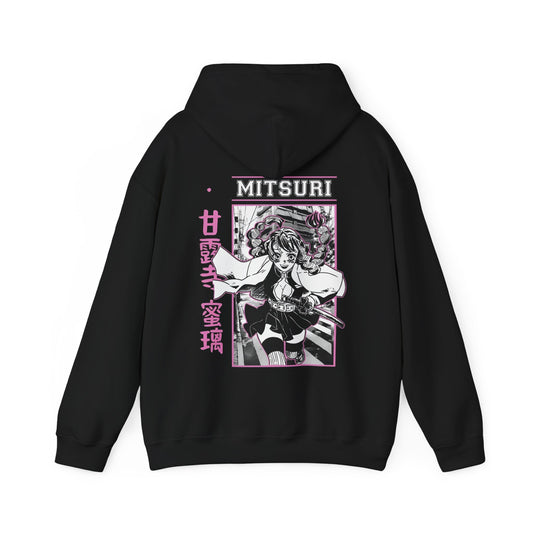 Mitsuri Kanroji Demon Slayer Back Print Hoodie – 100% Cotton Anime Pullover for Fans
