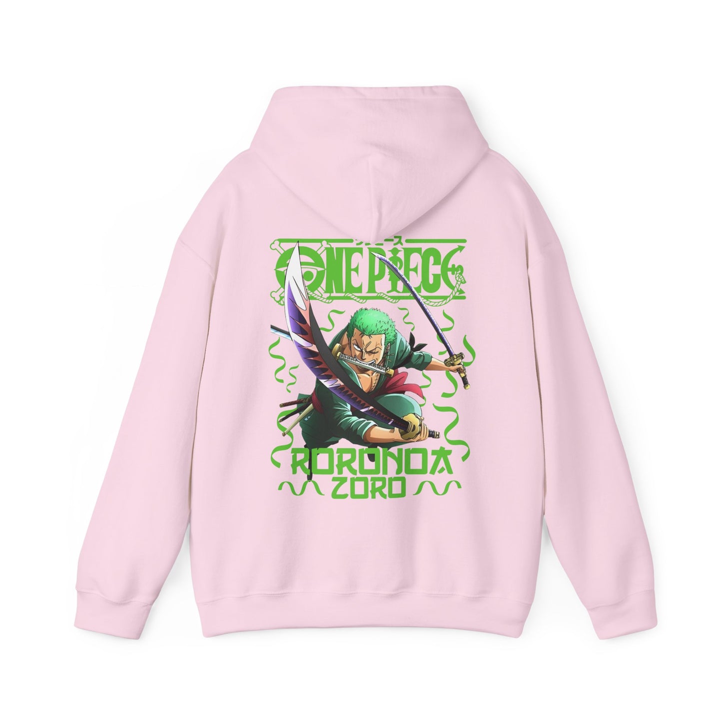 Roronoa Zoro Back Print Hoodie – One Piece Sword Style 100% Cotton Anime Hoodie