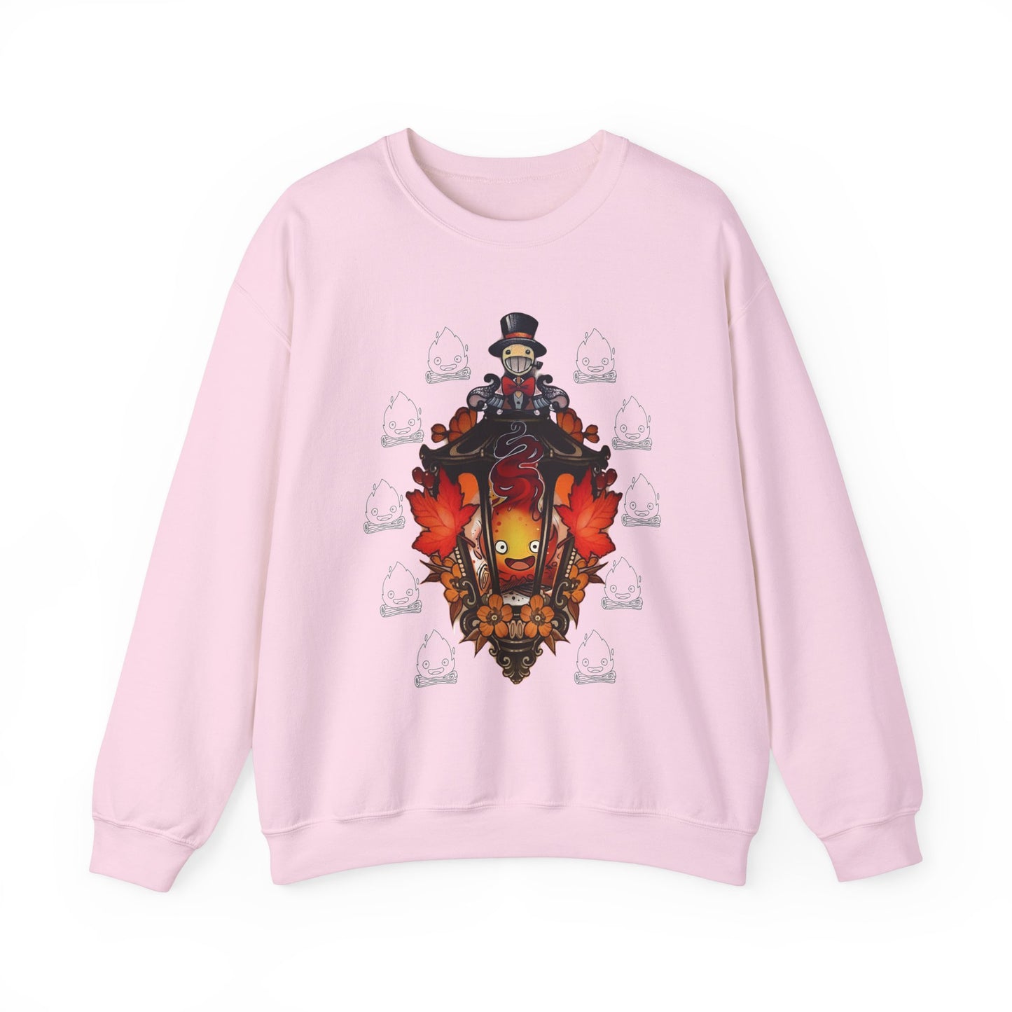 Calcifer Sweatshirt – 100% Cotton Howl's Moving Castle Studio Ghibli Cozy Pullover