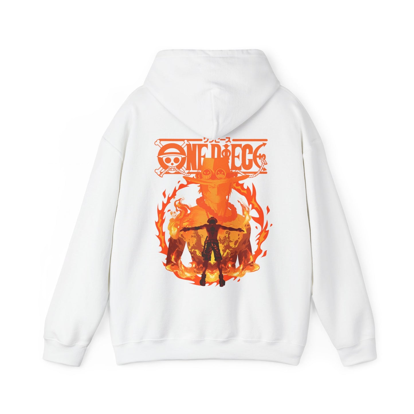 Portgas D. Ace Hoodie 100% Cotton with Back Print – One Piece Anime Hoodie