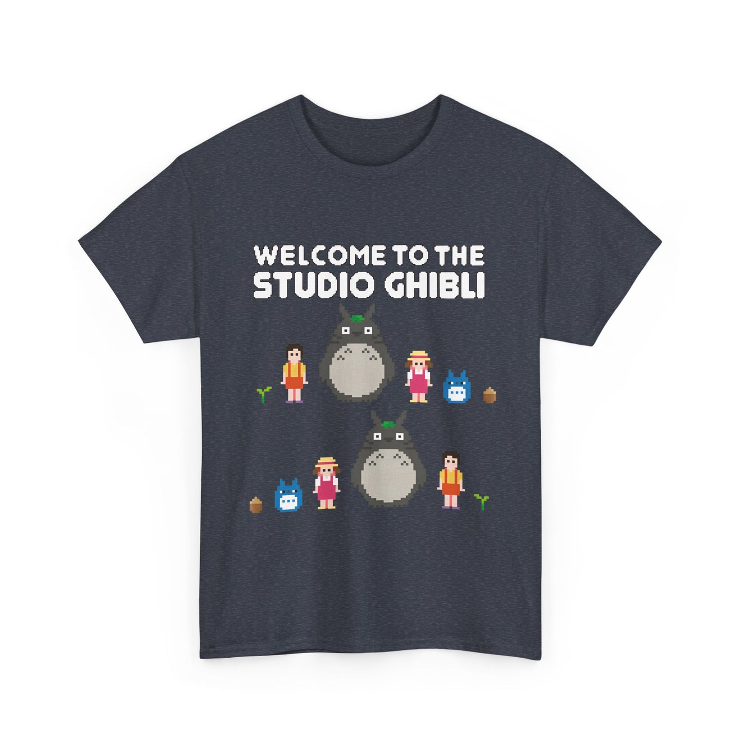 Totoro Pixel T-Shirt 100% Cotton | Studio Ghibli Anime Graphic Tee