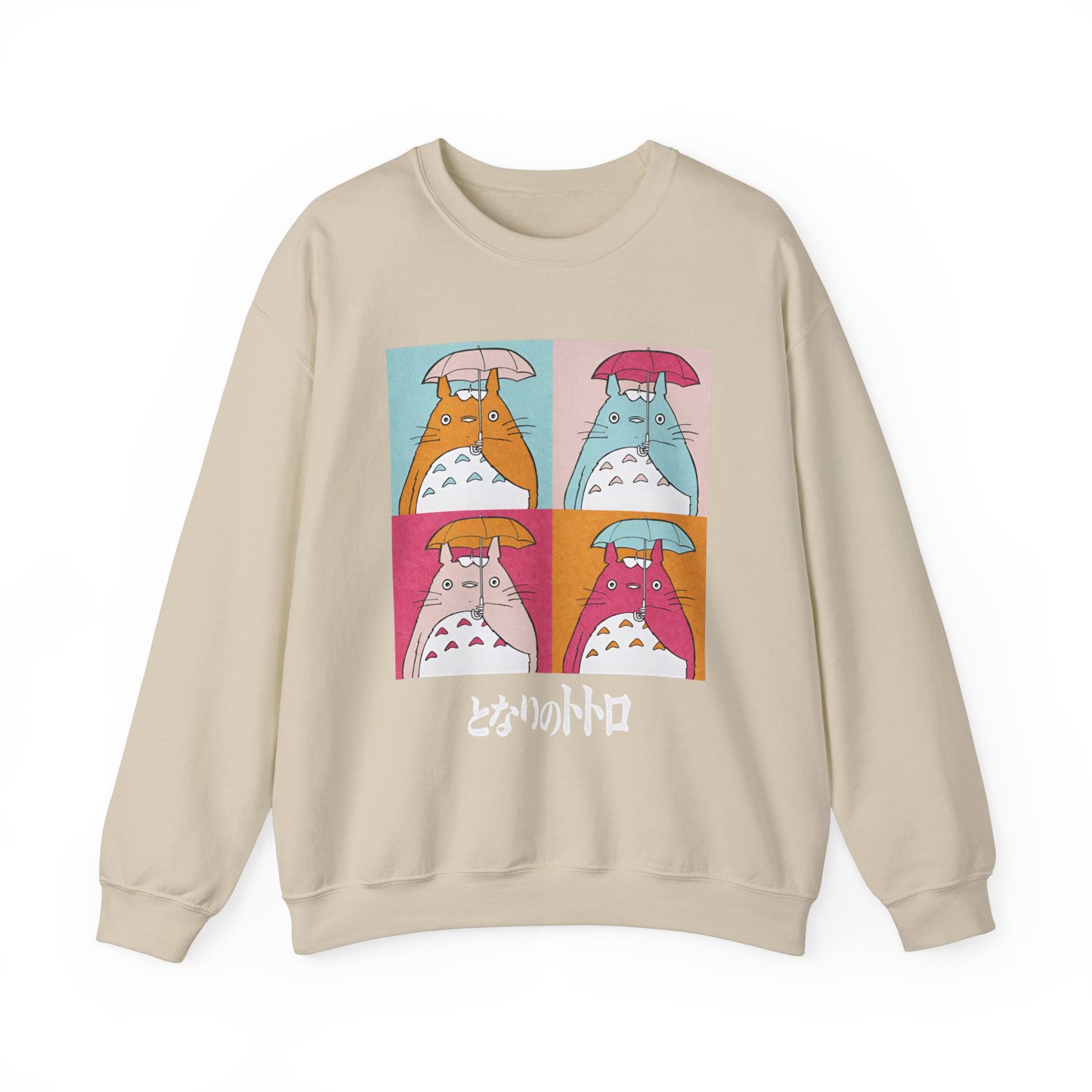 Totoro Aesthetic Art Collage Sweatshirt – 100% Cotton Studio Ghibli Inspired Cozy Pullover